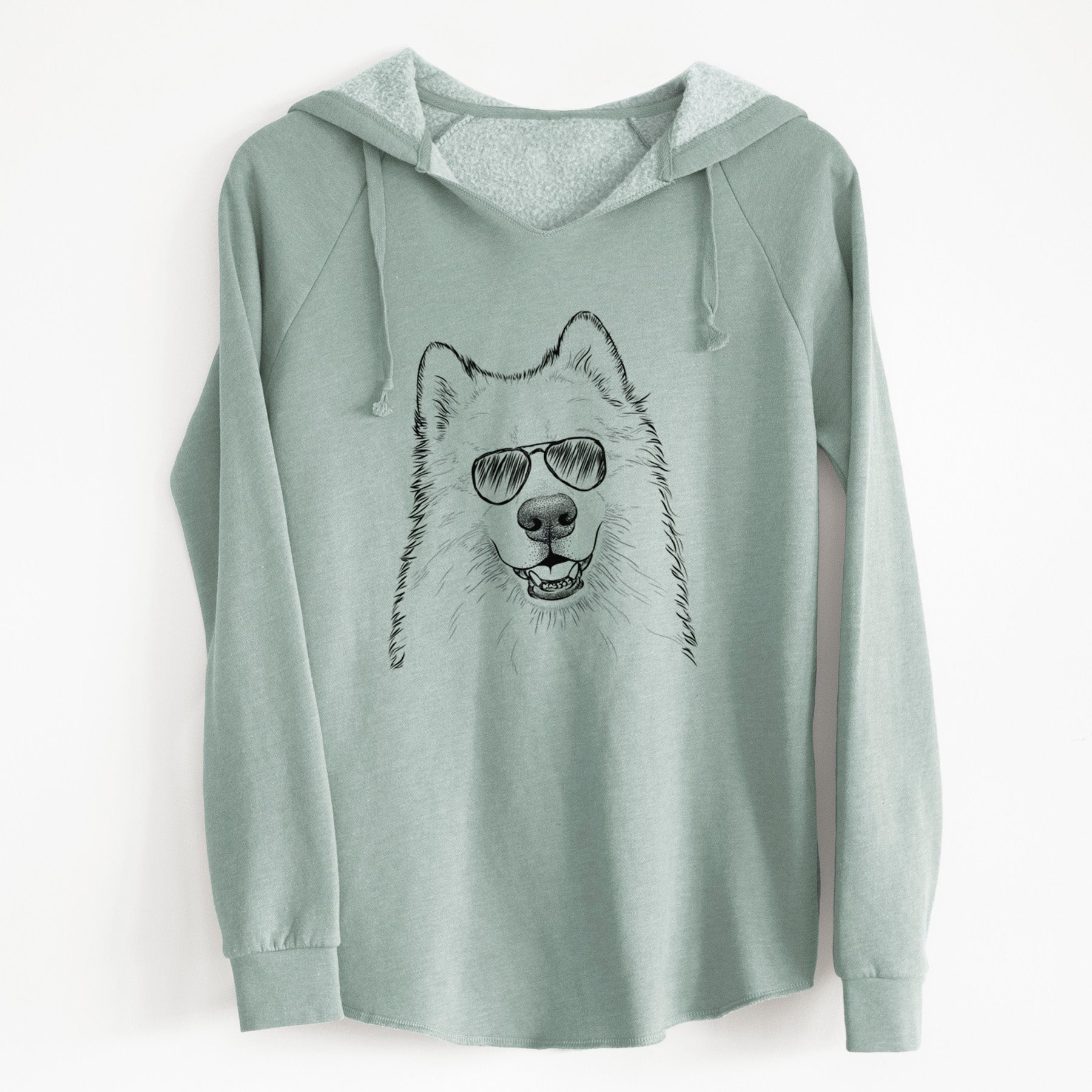 Aviator Foster the Samoyed - Cali Wave Hooded Sweatshirt