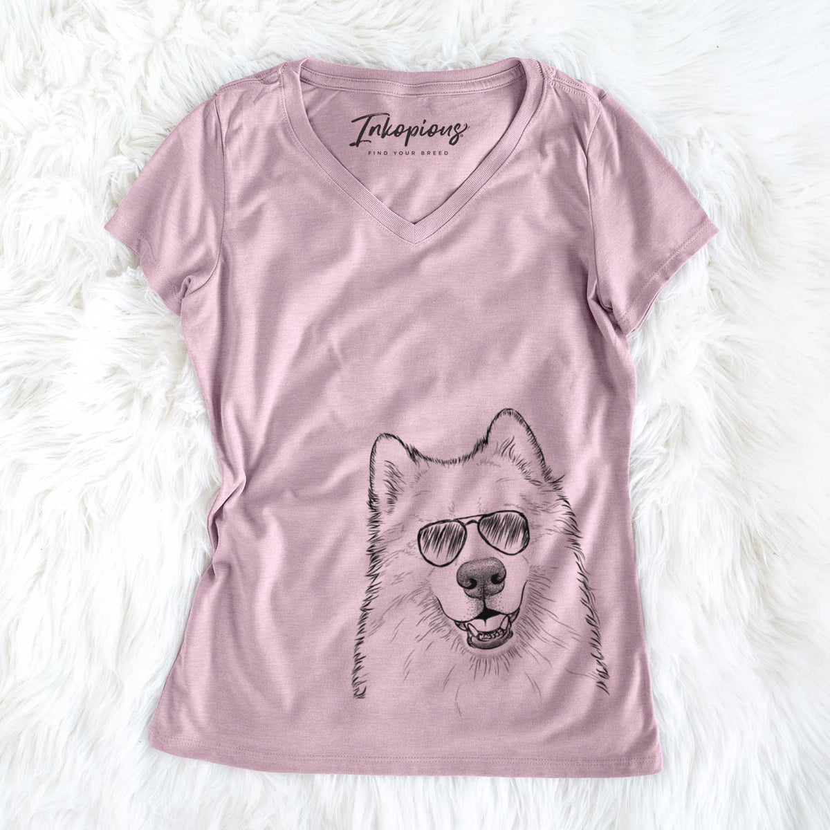 Foster the Samoyed - Women's V-neck Shirt