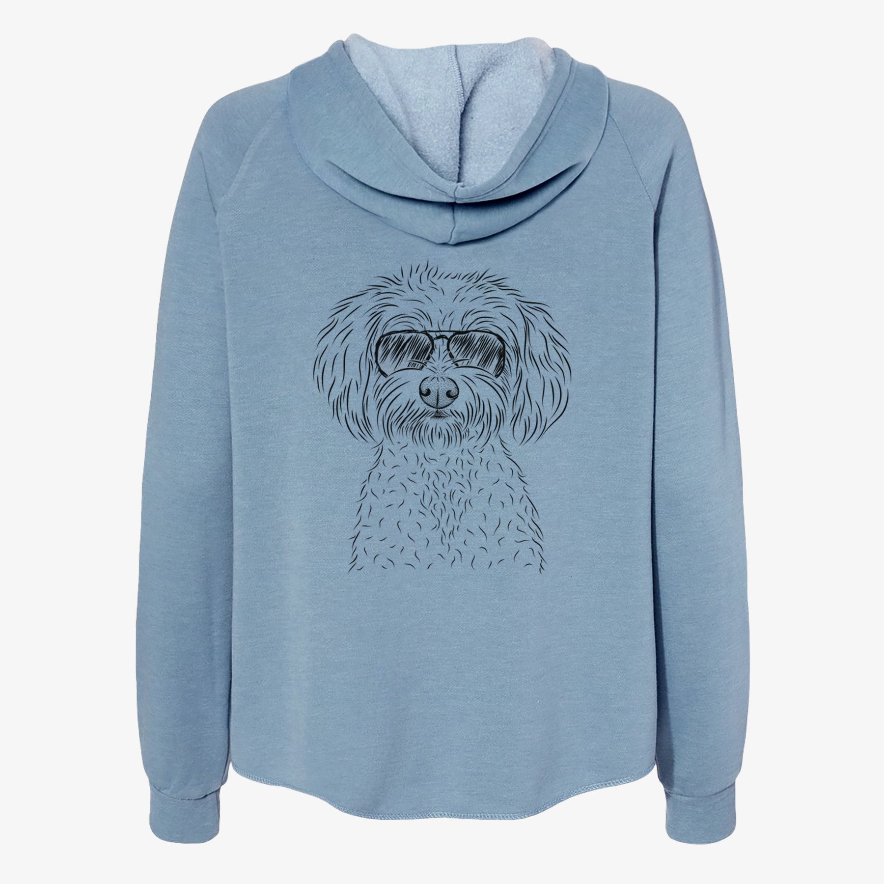 Francesca the Maltipoo - Women's Cali Wave Zip-Up Sweatshirt