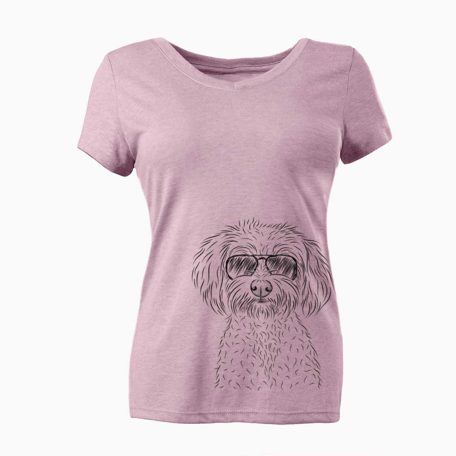 Aviator Francesca the Maltipoo - Women's V-neck Shirt