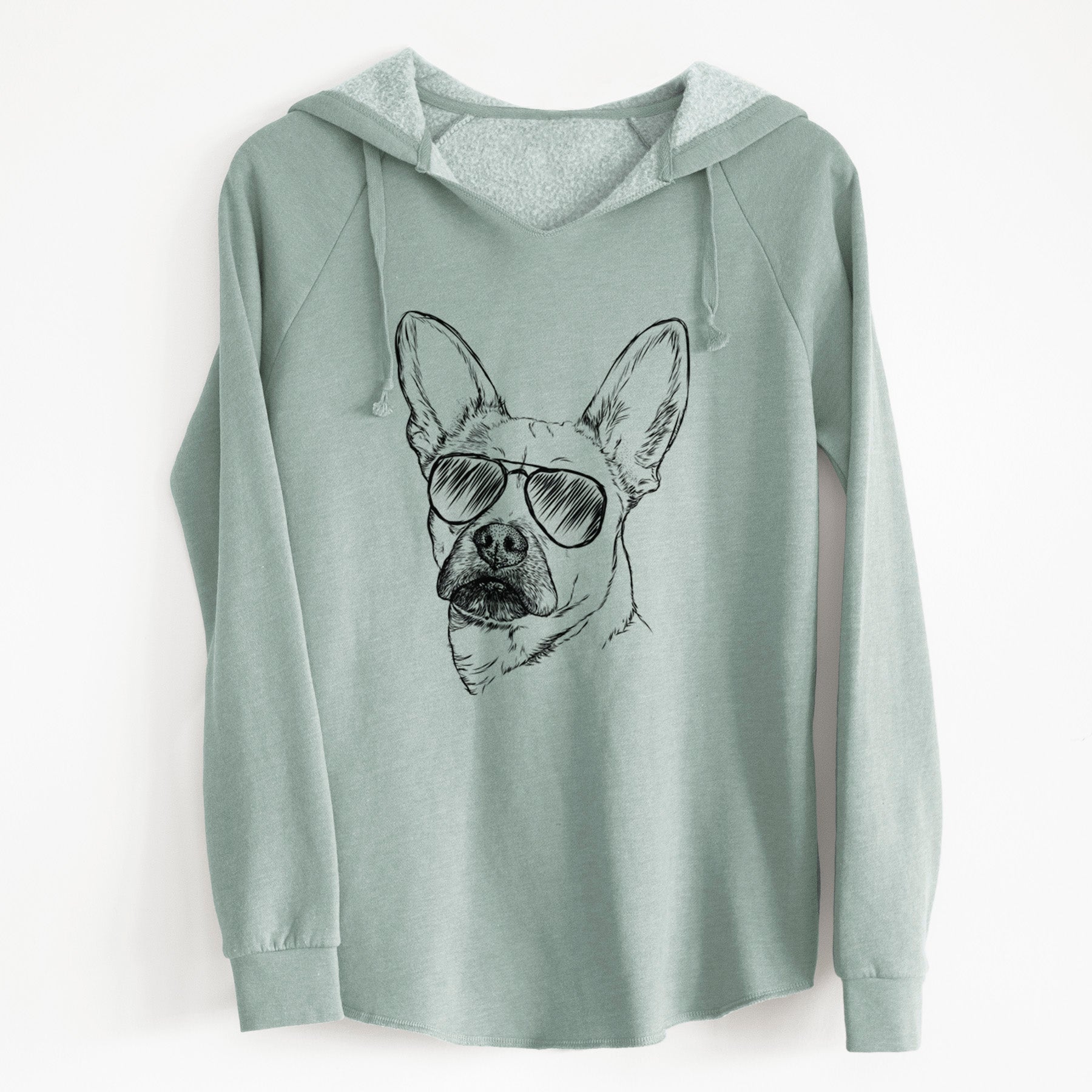 Aviator Frankie the Mixed Breed - Cali Wave Hooded Sweatshirt