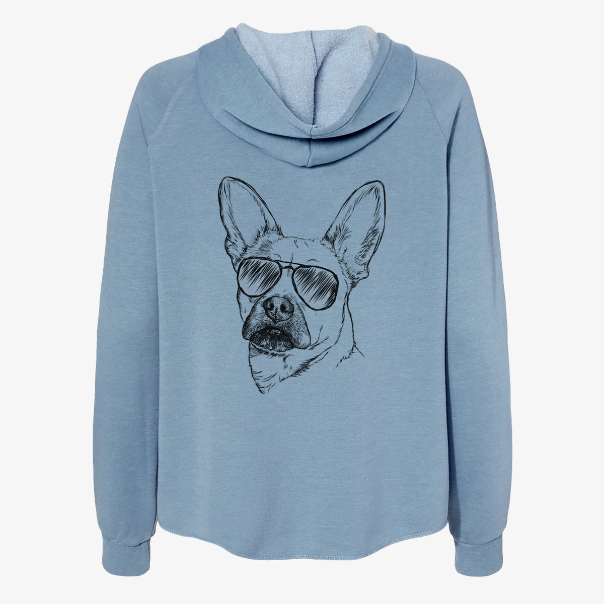Frankie the Mixed Breed - Women's Cali Wave Zip-Up Sweatshirt