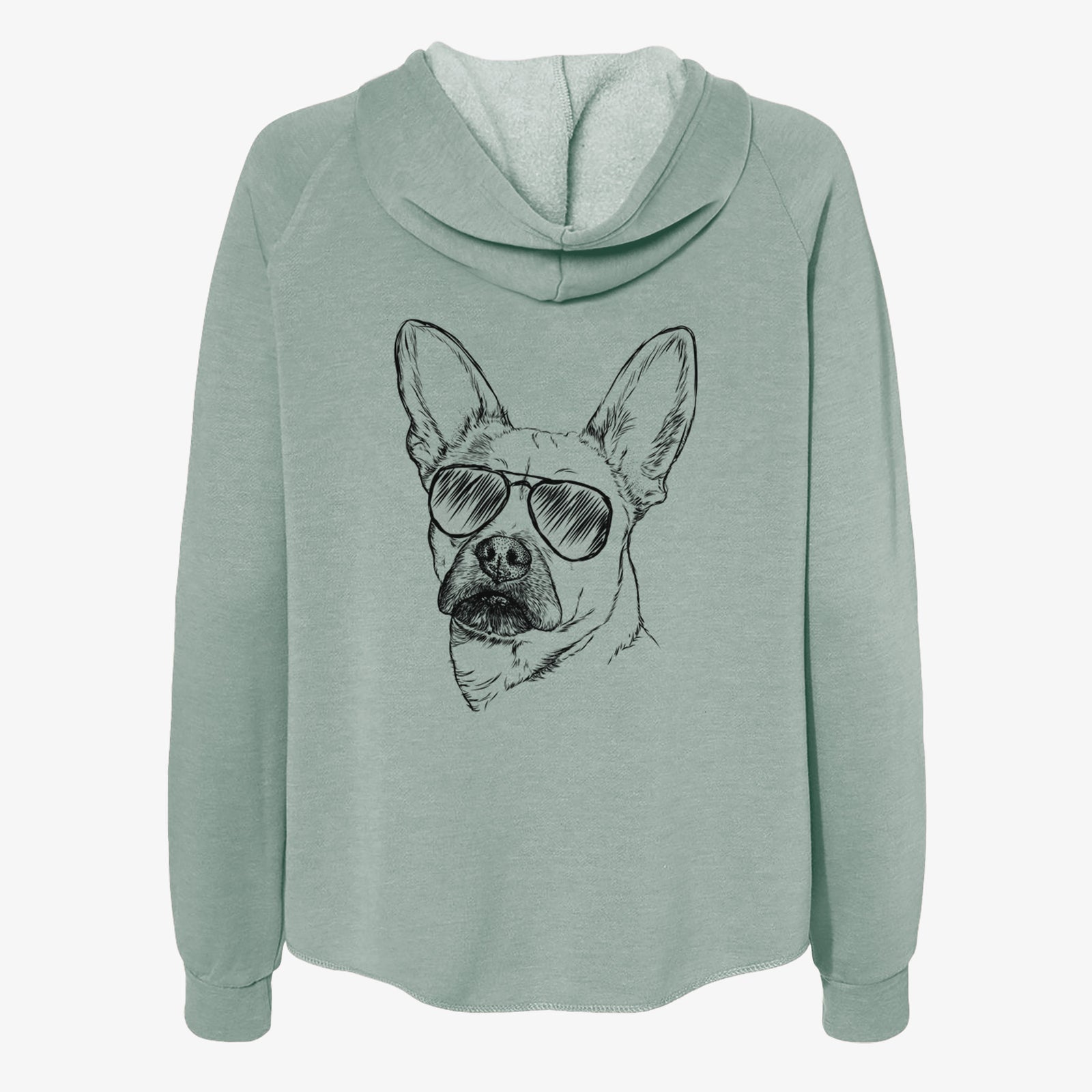 Frankie the Mixed Breed - Women's Cali Wave Zip-Up Sweatshirt