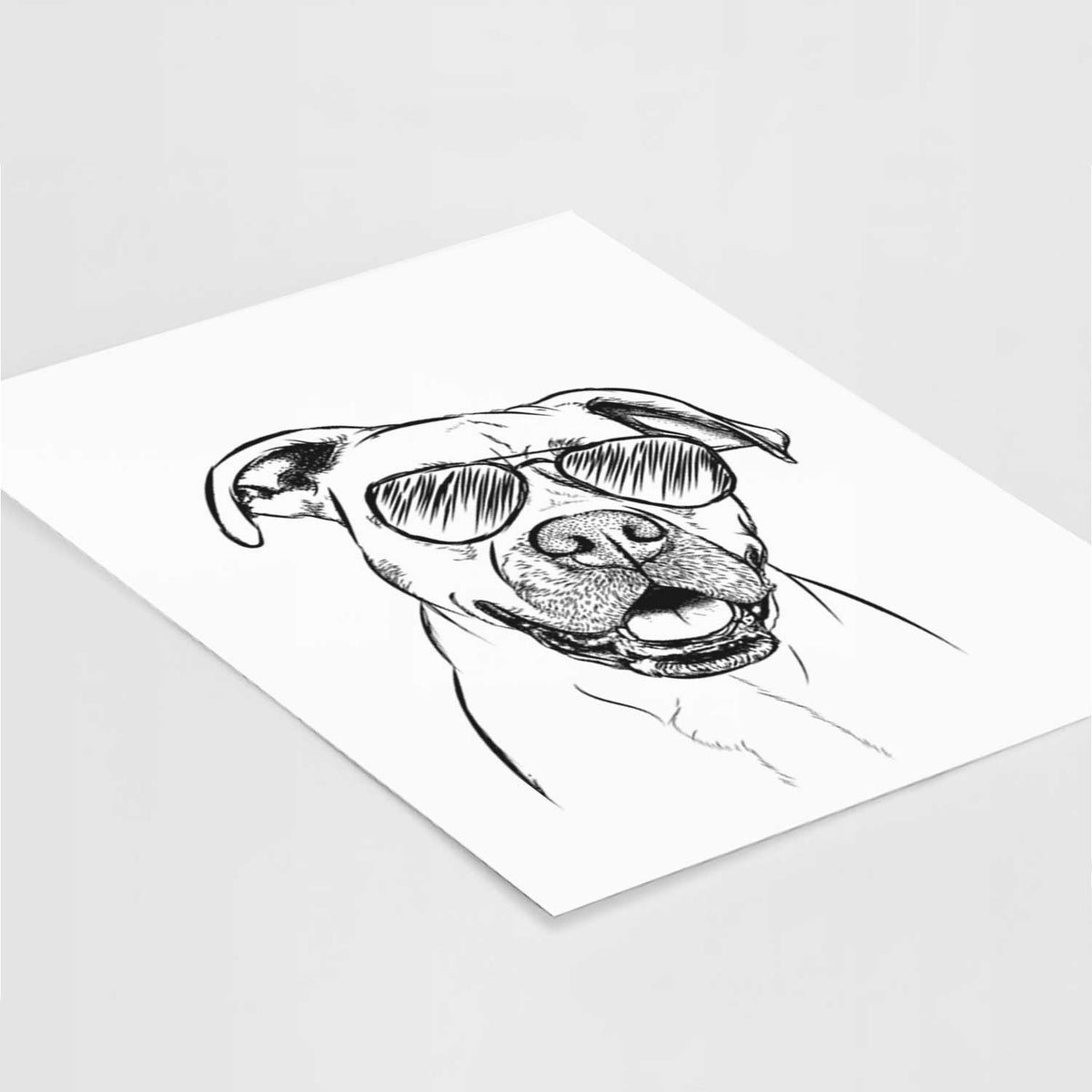 Frankie Tankie the Boxer Mix Art Print