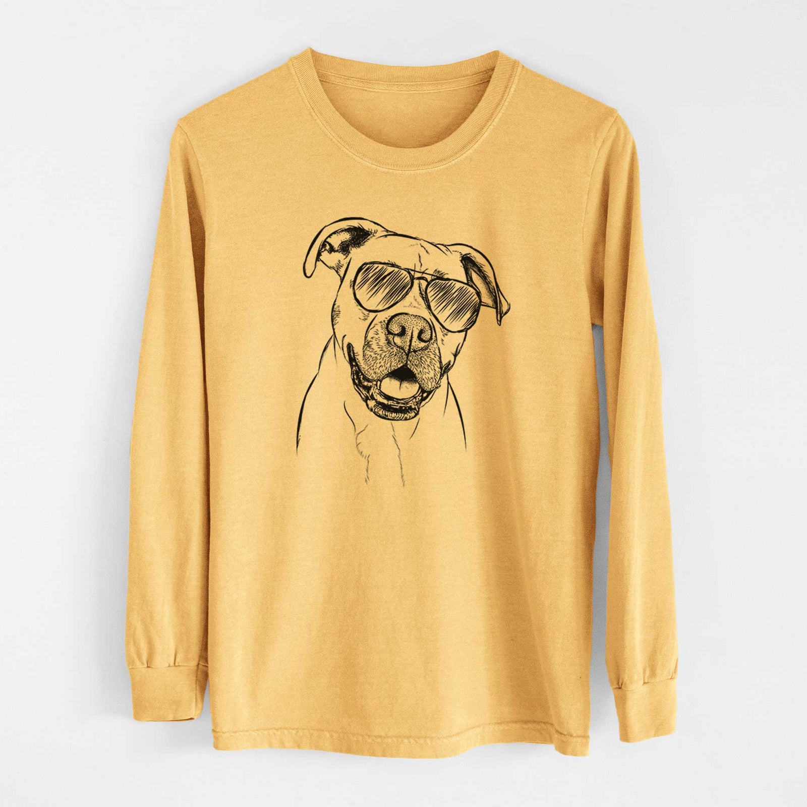 Aviators Frankie Tankie the Boxer Mix - Heavyweight 100% Cotton Long Sleeve