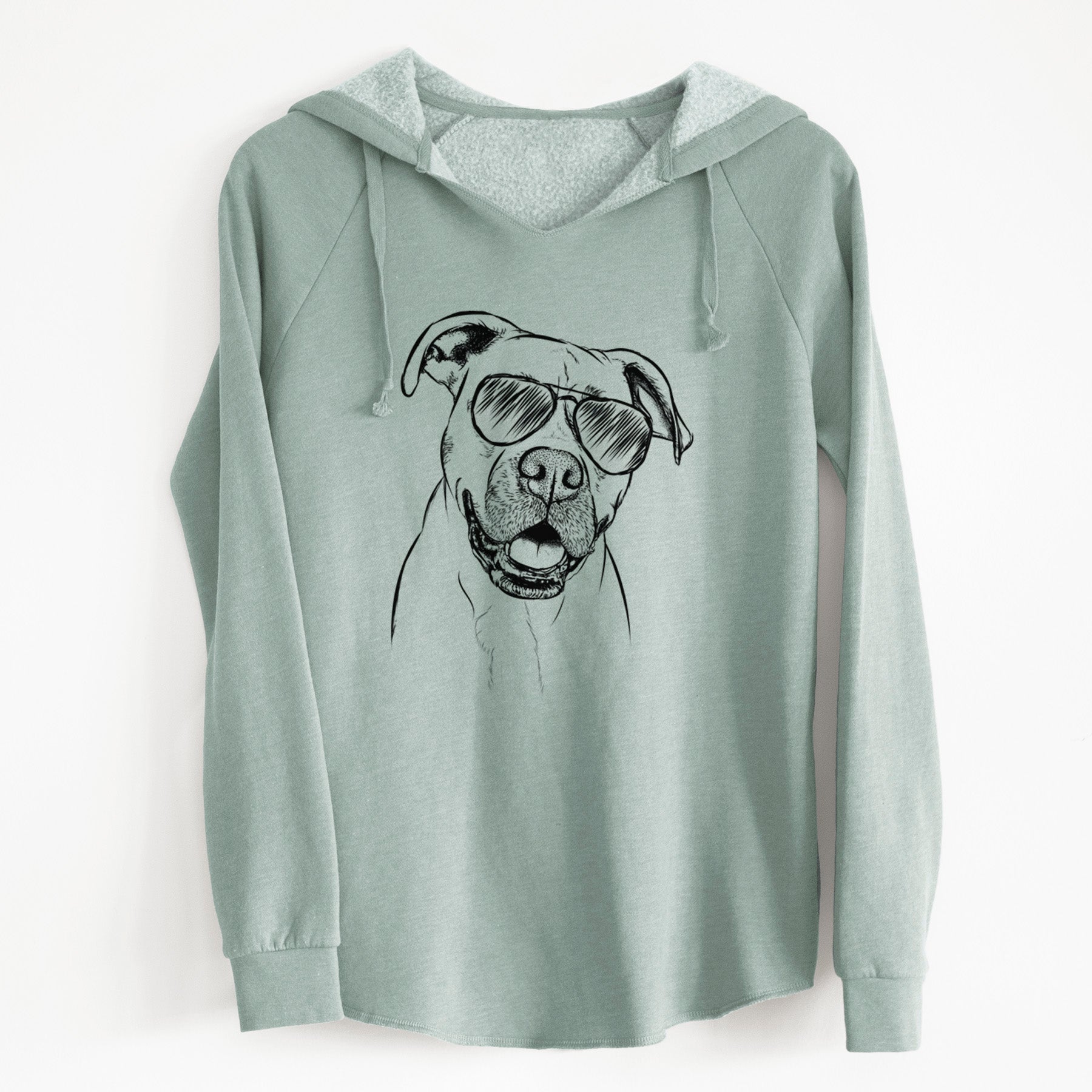 Aviator Frankie Tankie the Boxer Mix - Cali Wave Hooded Sweatshirt