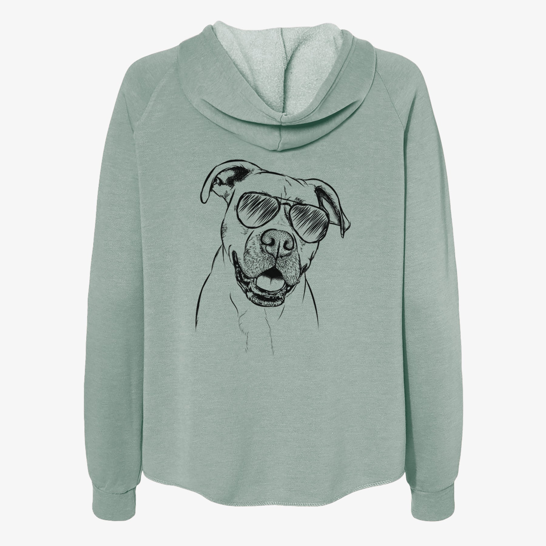 Frankie Tankie the Boxer Mix - Women's Cali Wave Zip-Up Sweatshirt