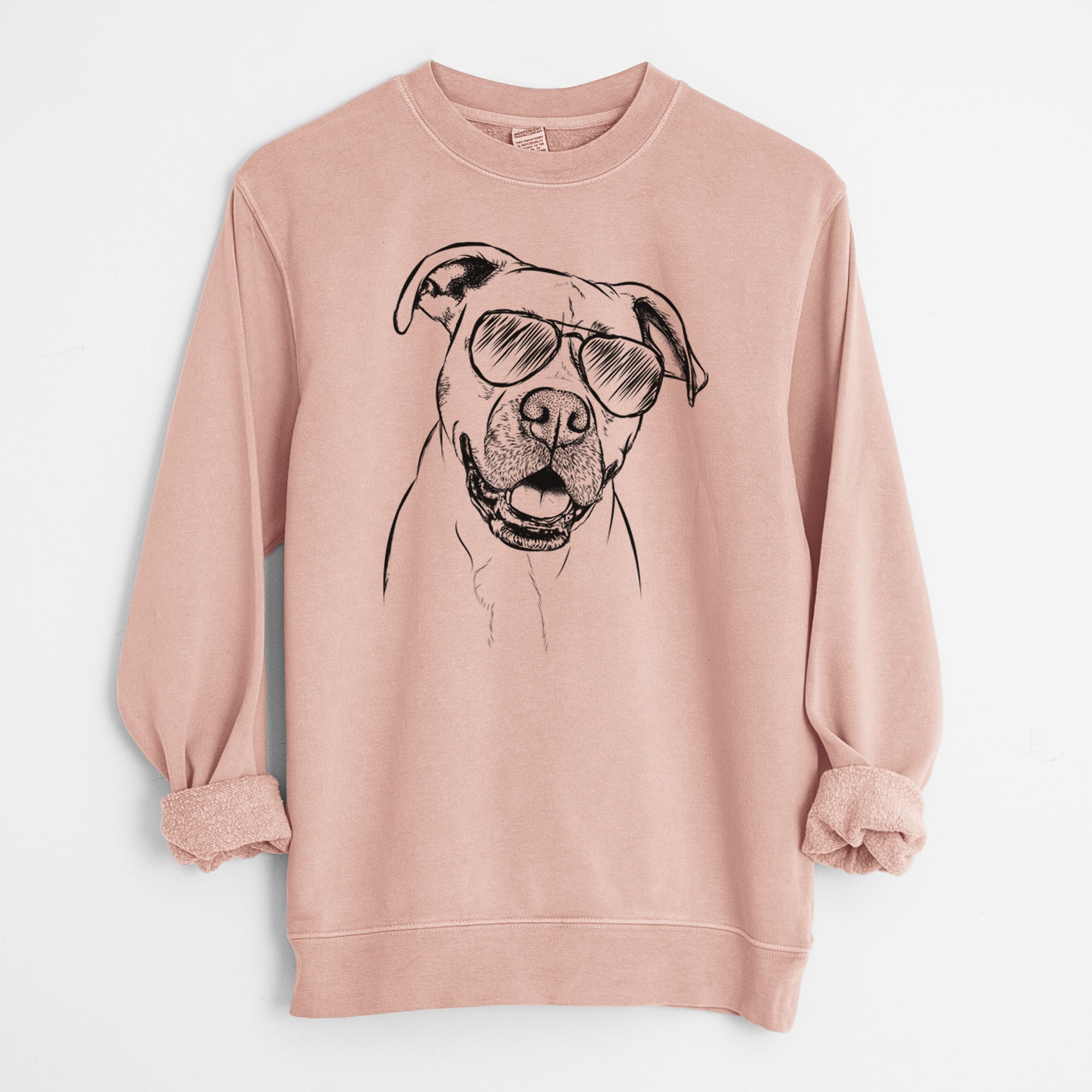 Aviator Frankie Tankie the Boxer Mix - Unisex Pigment Dyed Crew Sweatshirt