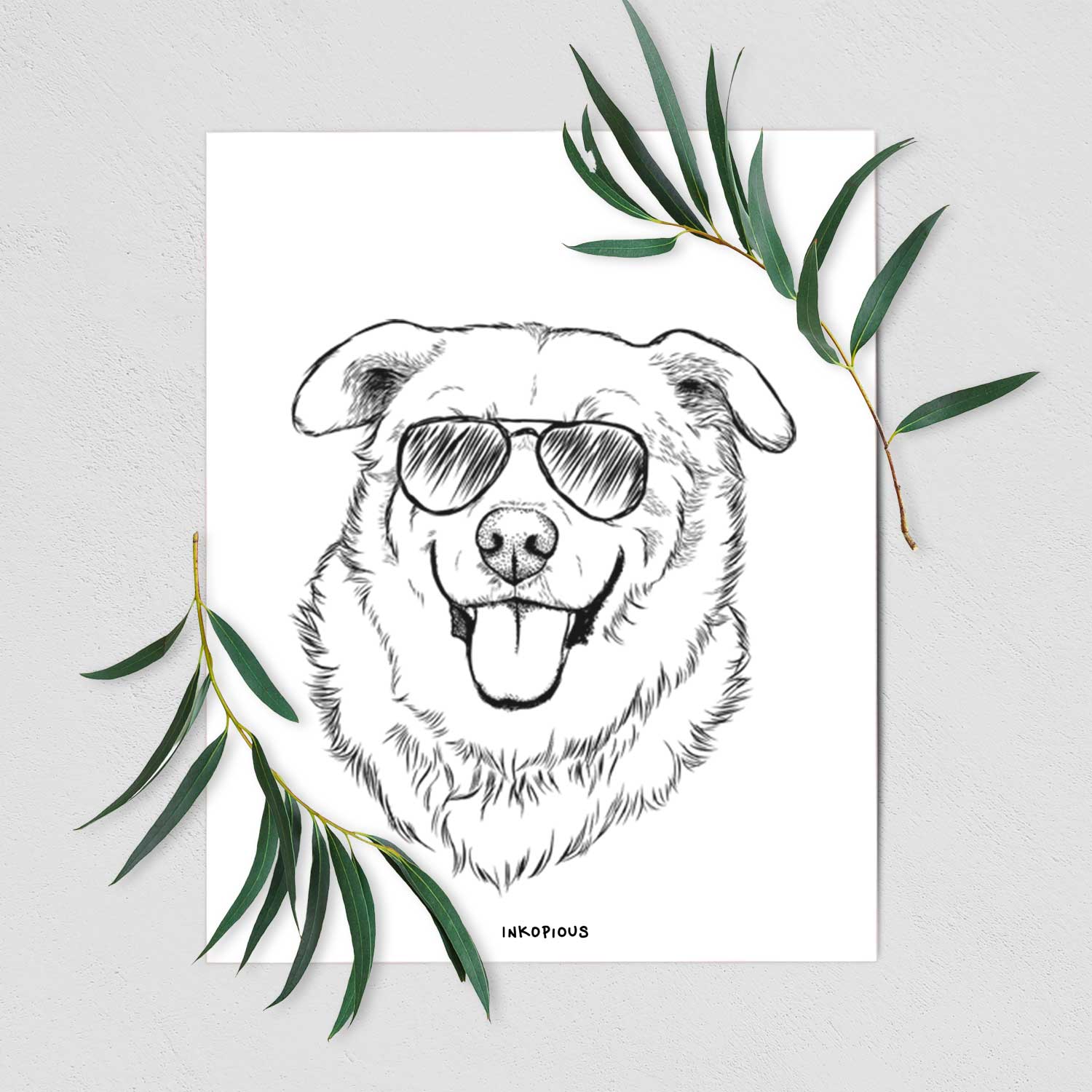 Freeley the Mixed Breed Art Print