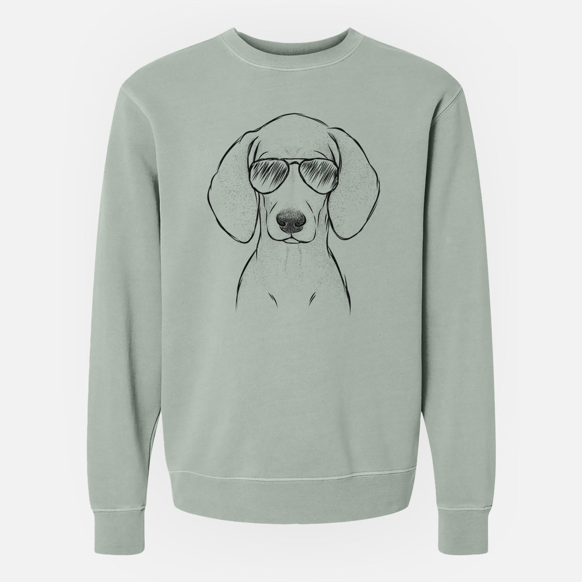 Aviator Frejya the Weimaraner - Unisex Pigment Dyed Crew Sweatshirt