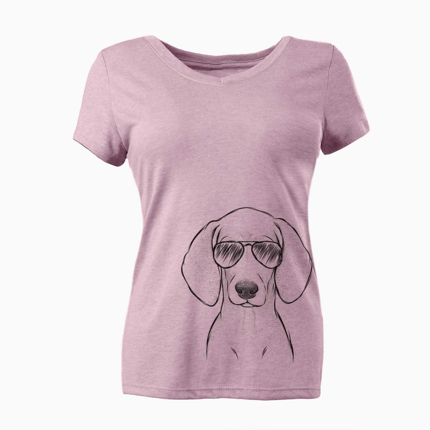 Aviator Frejya the Weimaraner - Women's V-neck Shirt