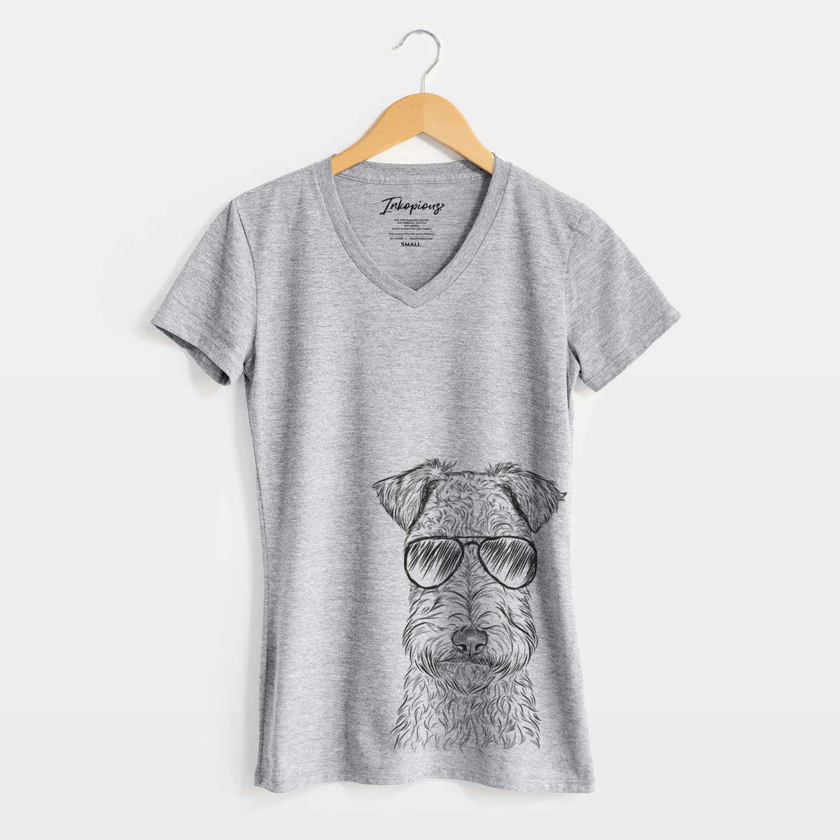 Aviator Frida the Lakeland Terrier - Women&#39;s V-neck Shirt