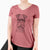 Aviator Frida the Lakeland Terrier - Women's V-neck Shirt