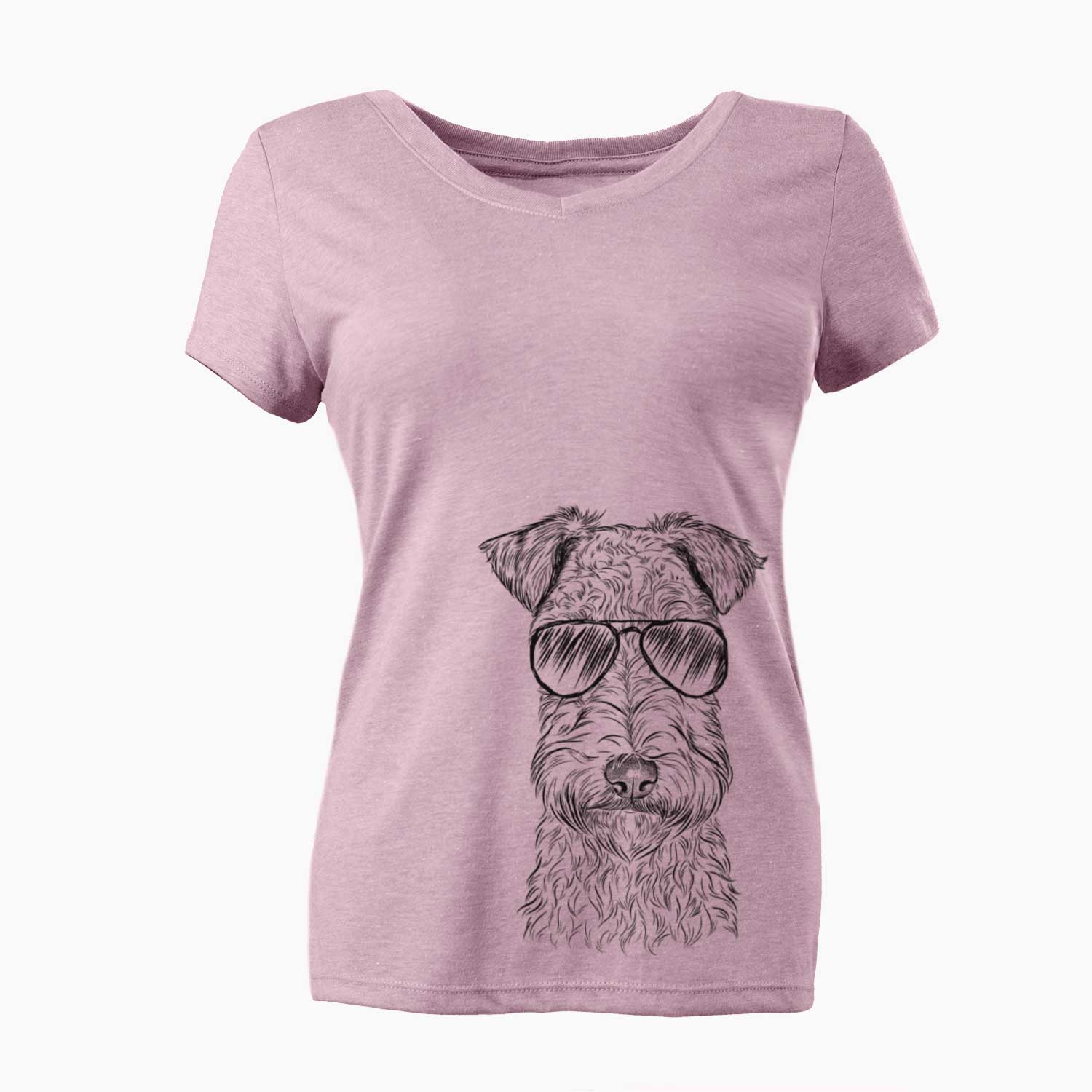 Aviator Frida the Lakeland Terrier - Women's V-neck Shirt