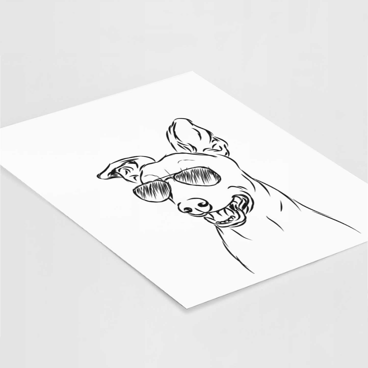 Frosty the Greyhound Art Print