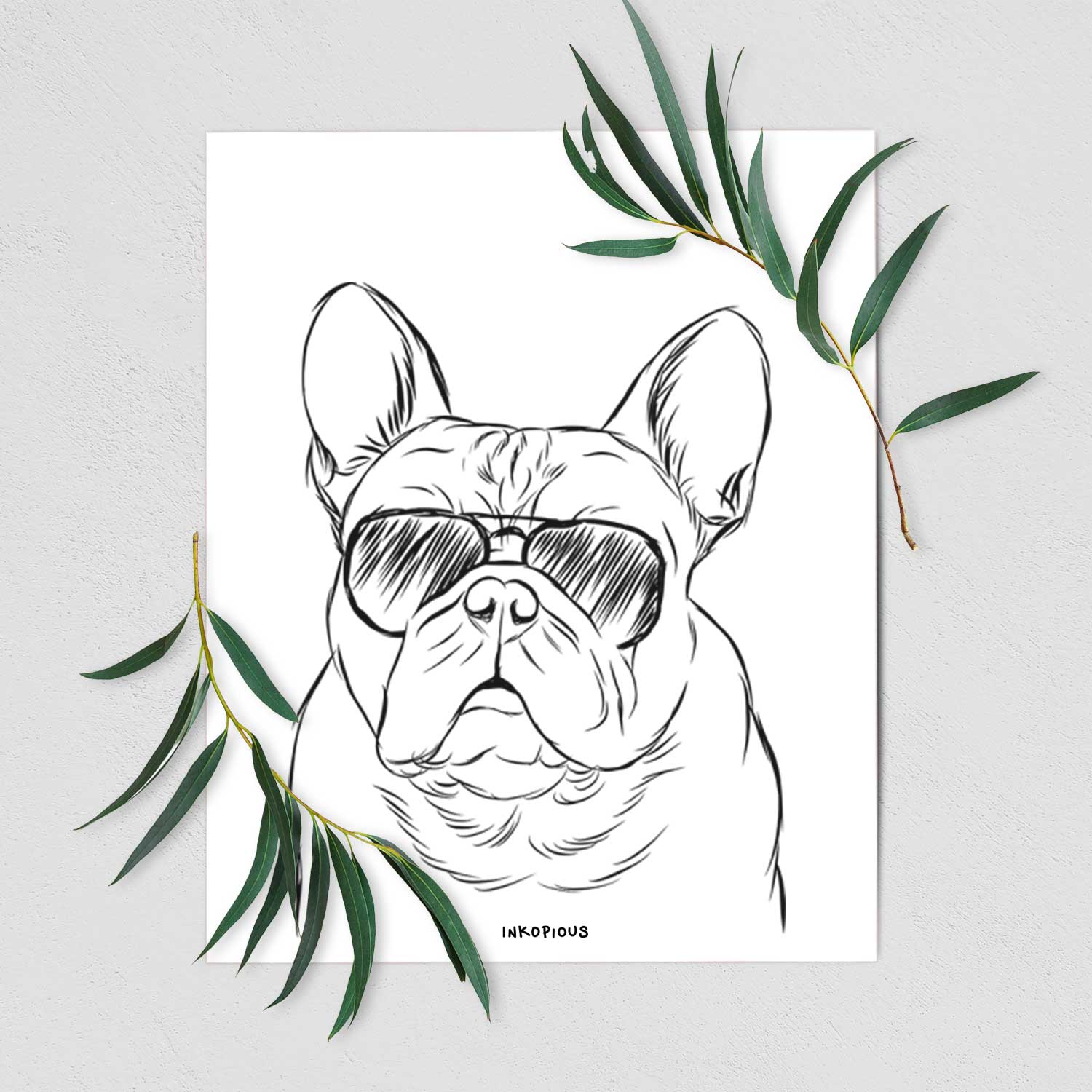 Fudge the French Bulldog Art Print