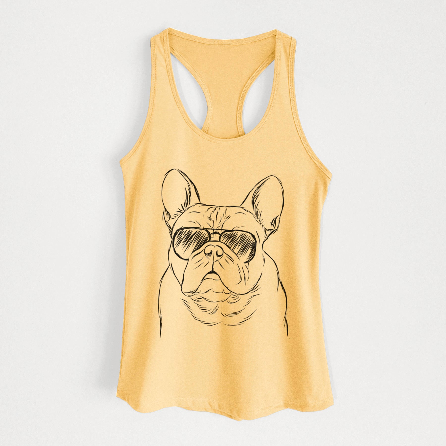 Fudge the French Bulldog - Women's Racerback Tanktop