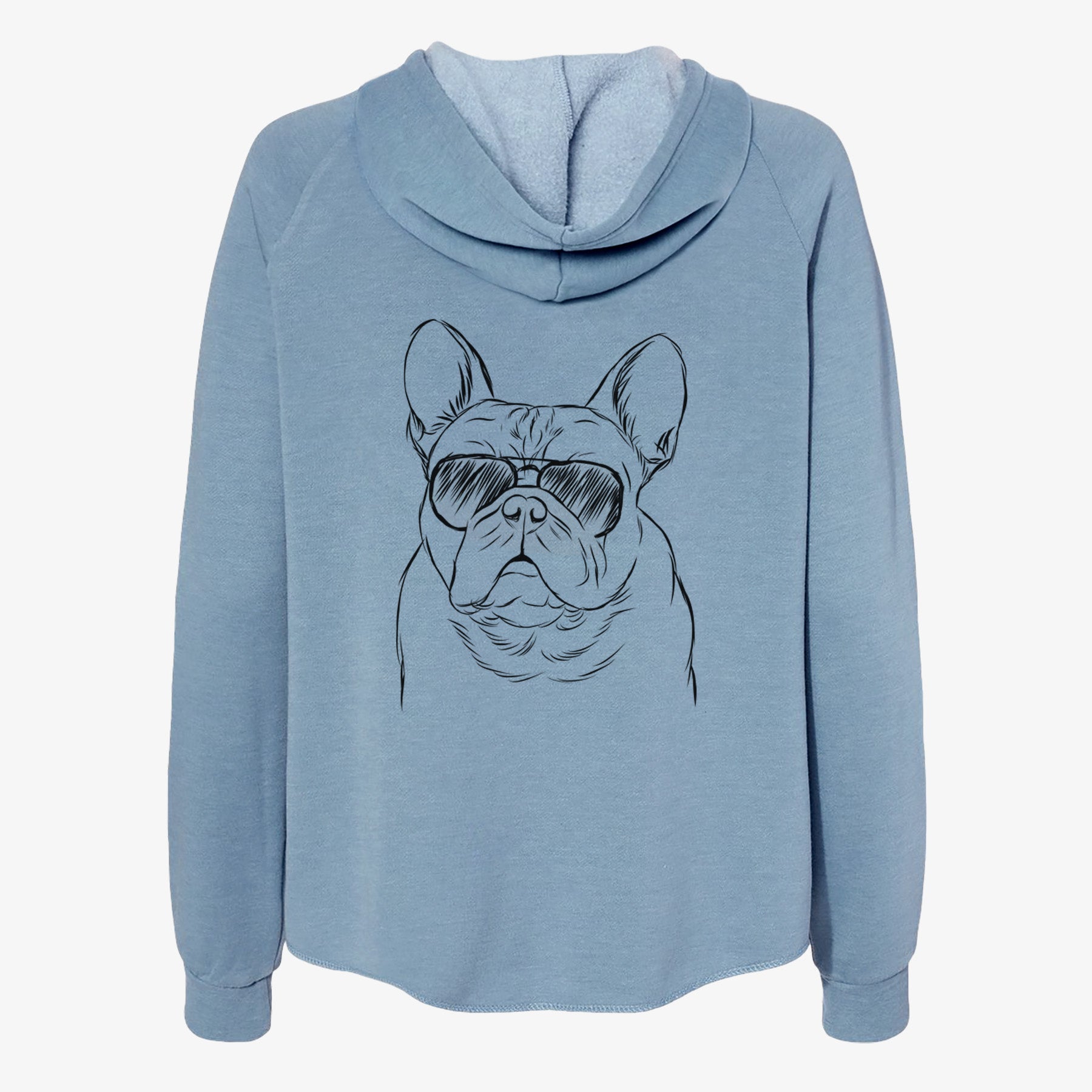 Fudge the French Bulldog - Women's Cali Wave Zip-Up Sweatshirt