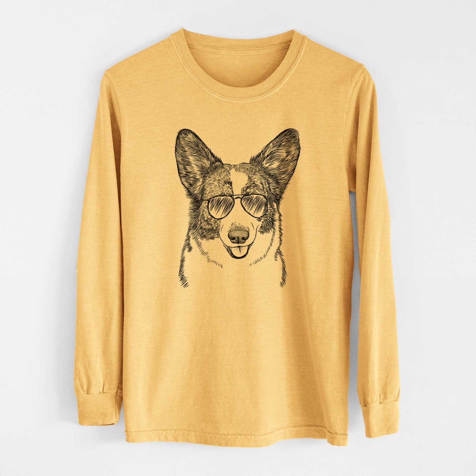 Aviators Gabby the Cardigan Welsh Corgi - Heavyweight 100% Cotton Long Sleeve