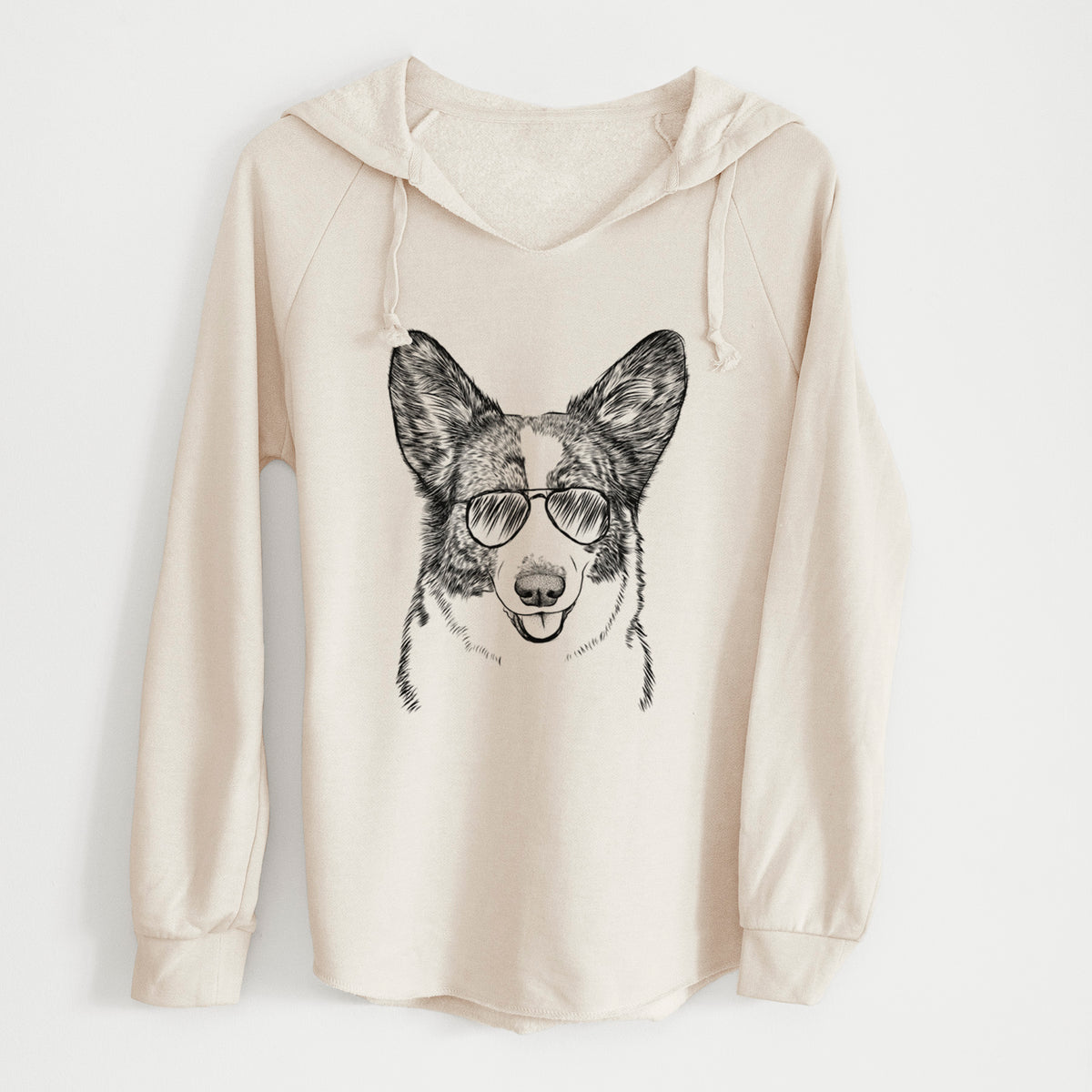 Aviator Gabby the Cardigan Welsh Corgi - Cali Wave Hooded Sweatshirt