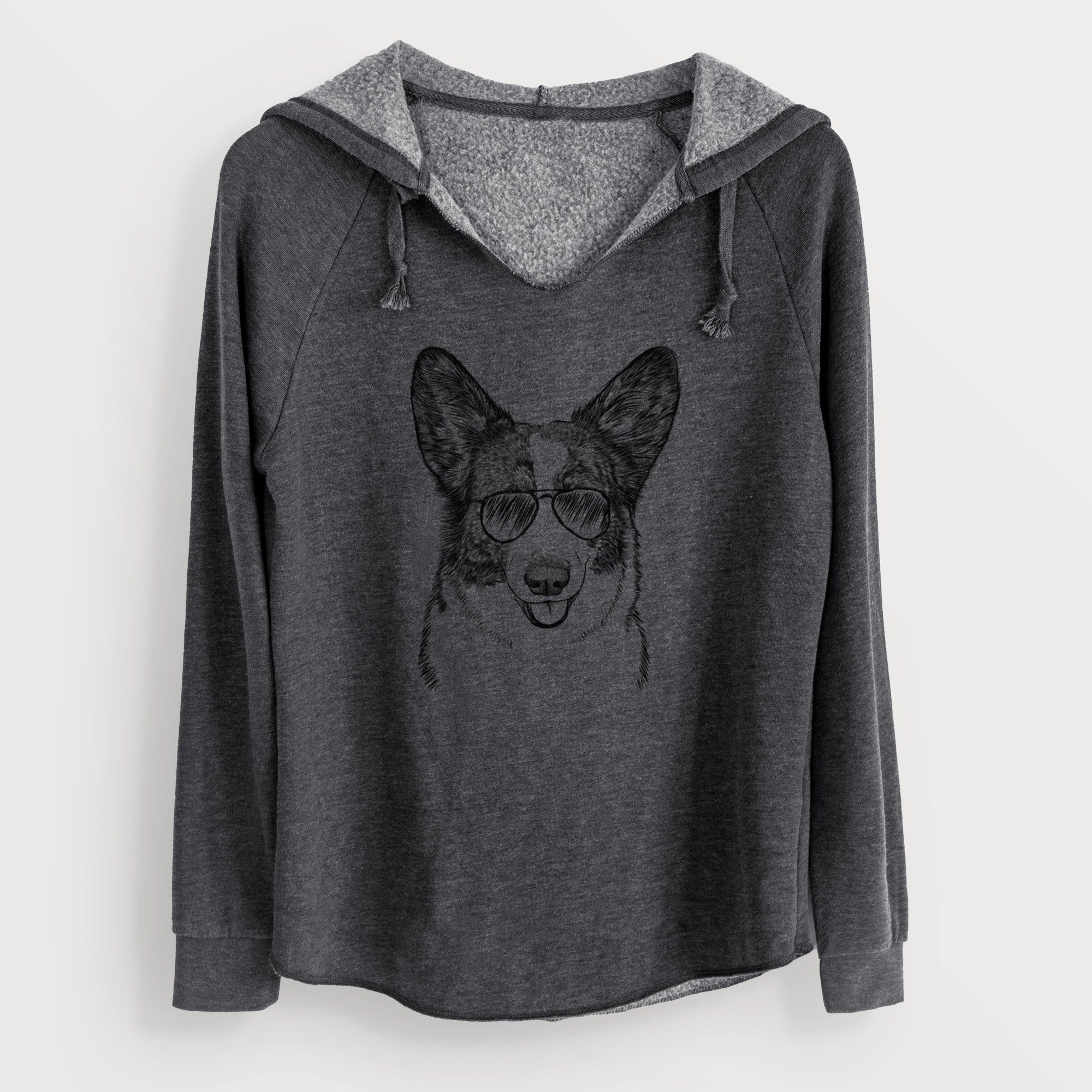 Aviator Gabby the Cardigan Welsh Corgi - Cali Wave Hooded Sweatshirt