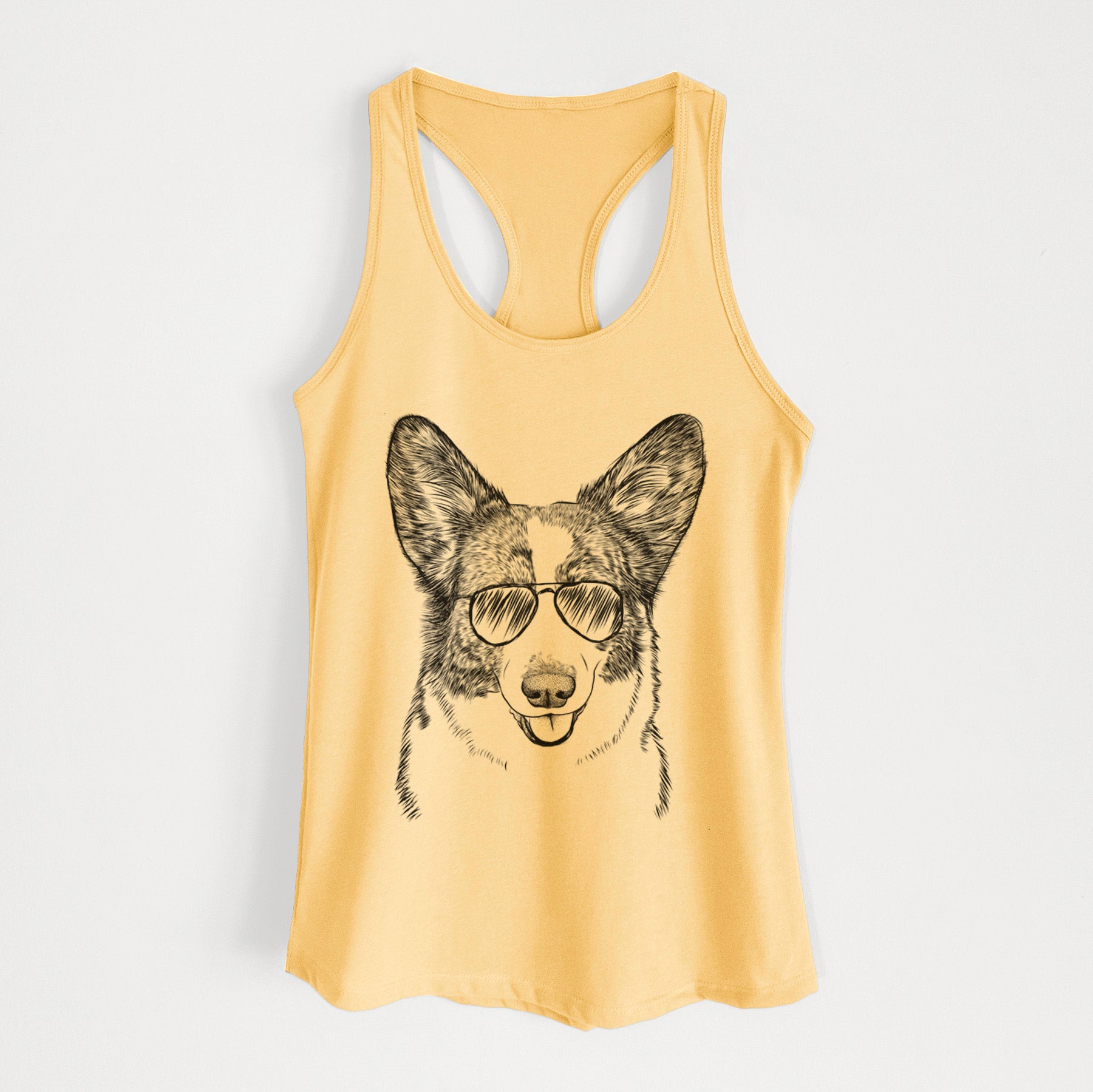 Gabby the Cardigan Welsh Corgi - Women's Racerback Tanktop