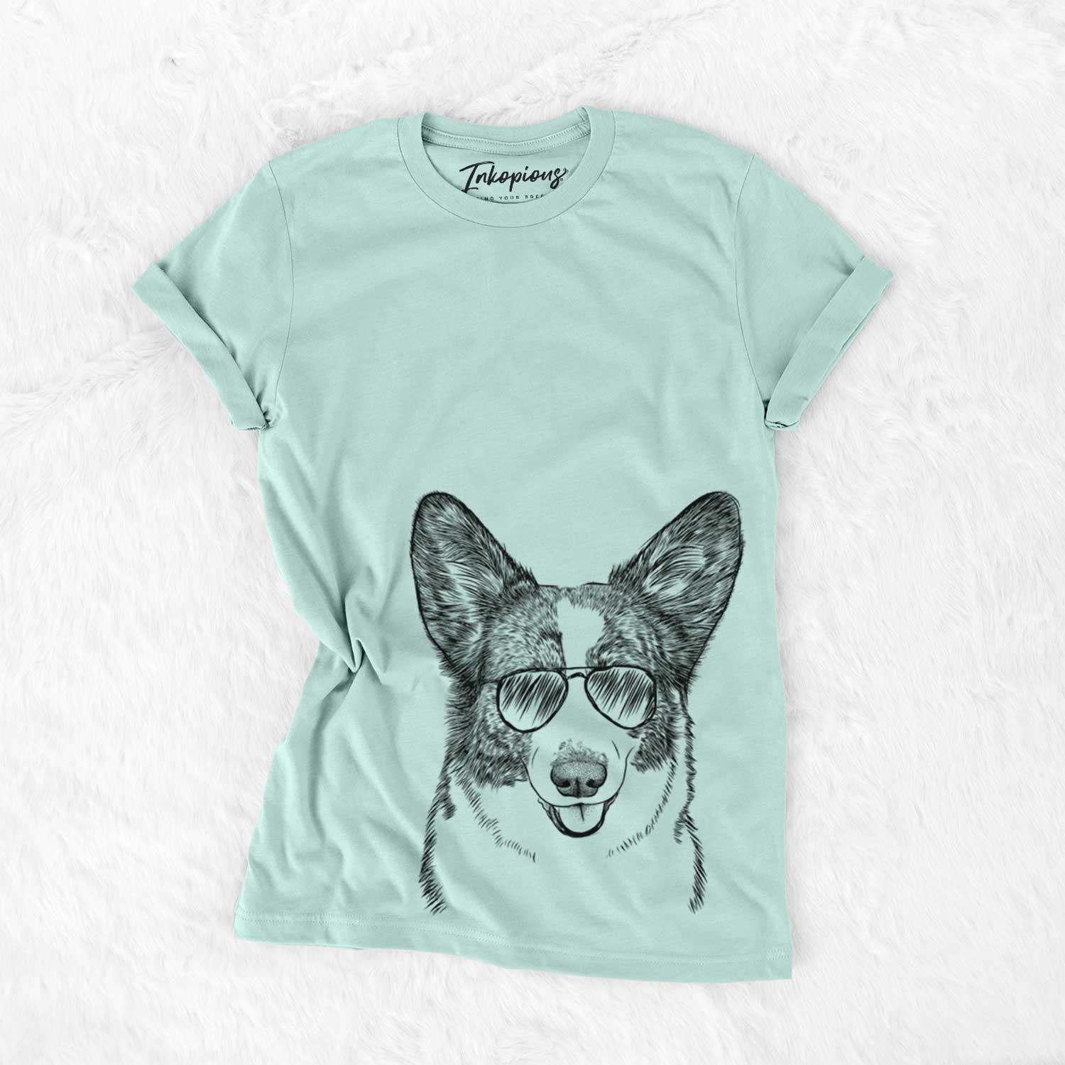 Aviator Gabby the Cardigan Welsh Corgi - Unisex Crewneck