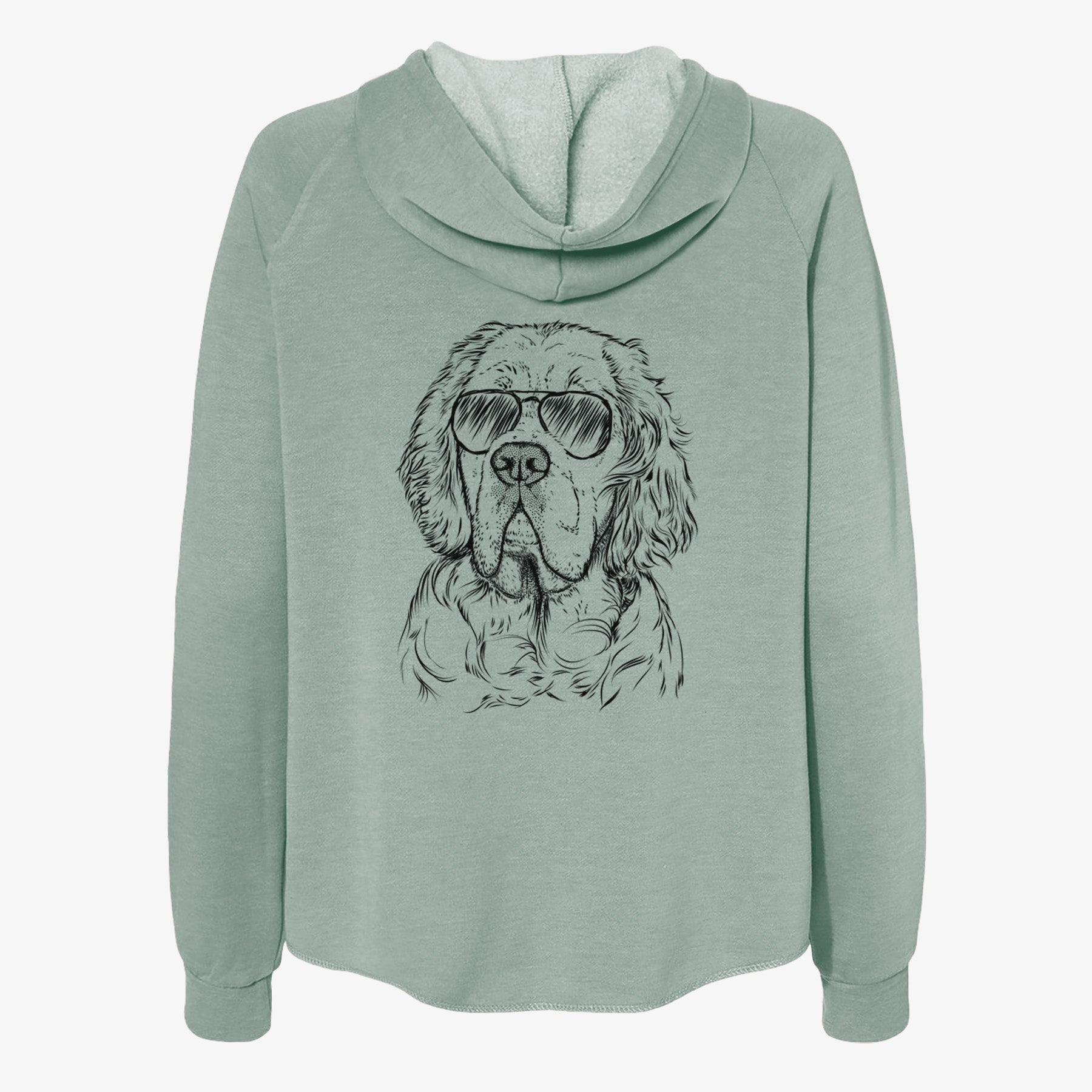 Gary the Clumber Spaniel - Women's Cali Wave Zip-Up Sweatshirt