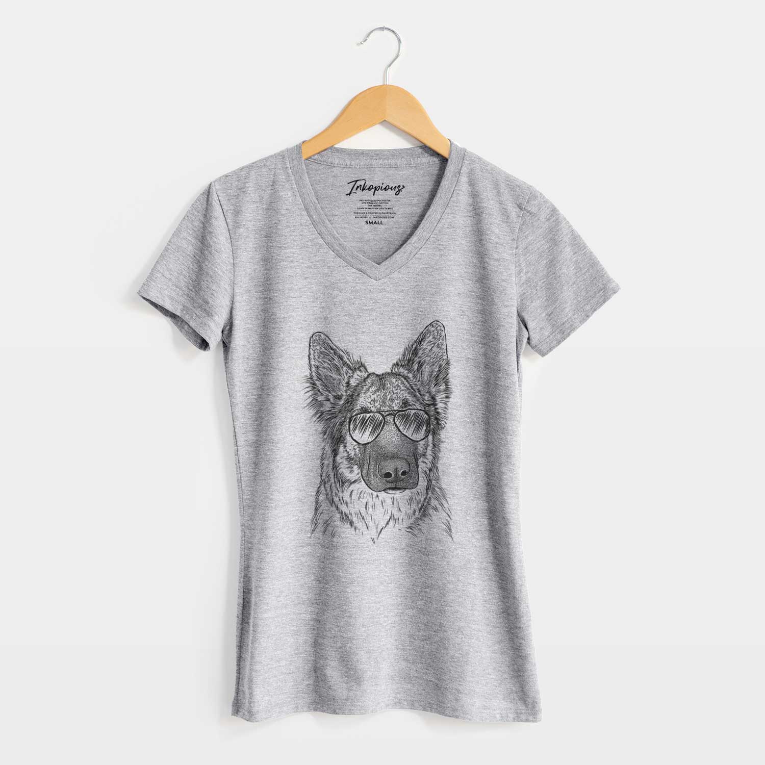 Aviator Geddy the Shiloh Shepherd - Women's V-neck Shirt