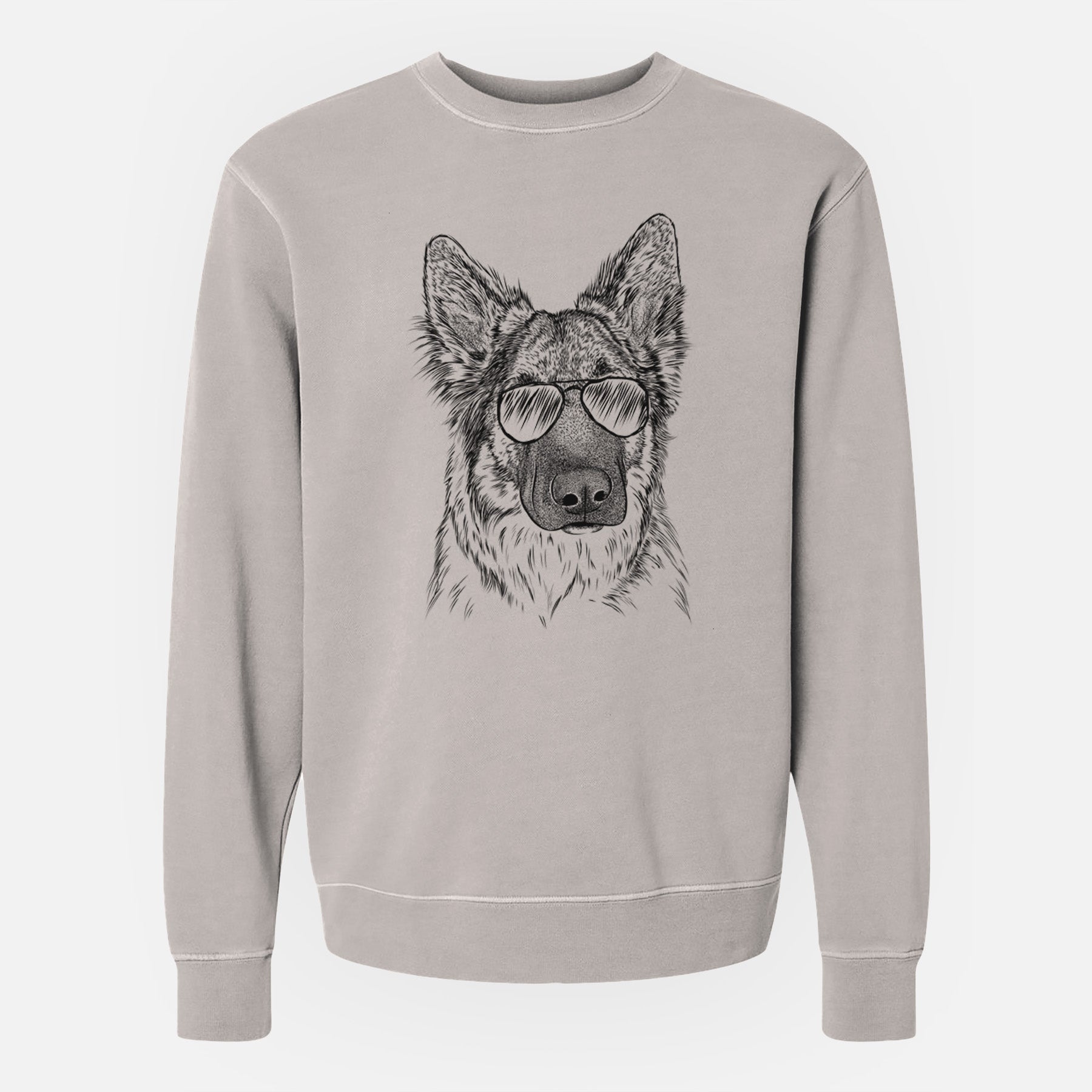 Aviator Geddy the Shiloh Shepherd - Unisex Pigment Dyed Crew Sweatshirt