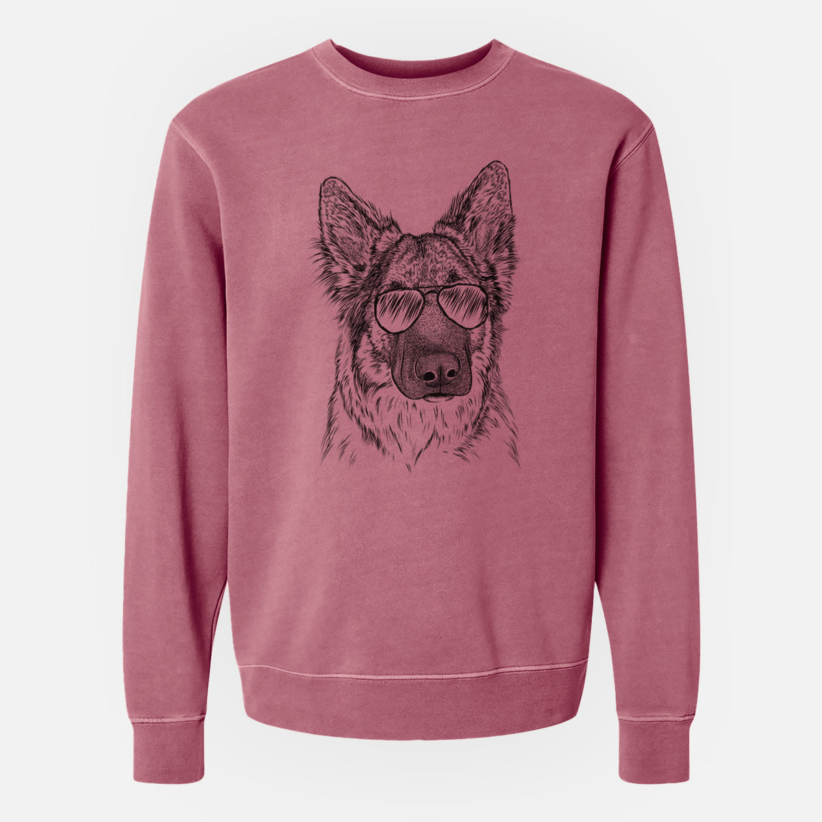 Aviator Geddy the Shiloh Shepherd - Unisex Pigment Dyed Crew Sweatshirt