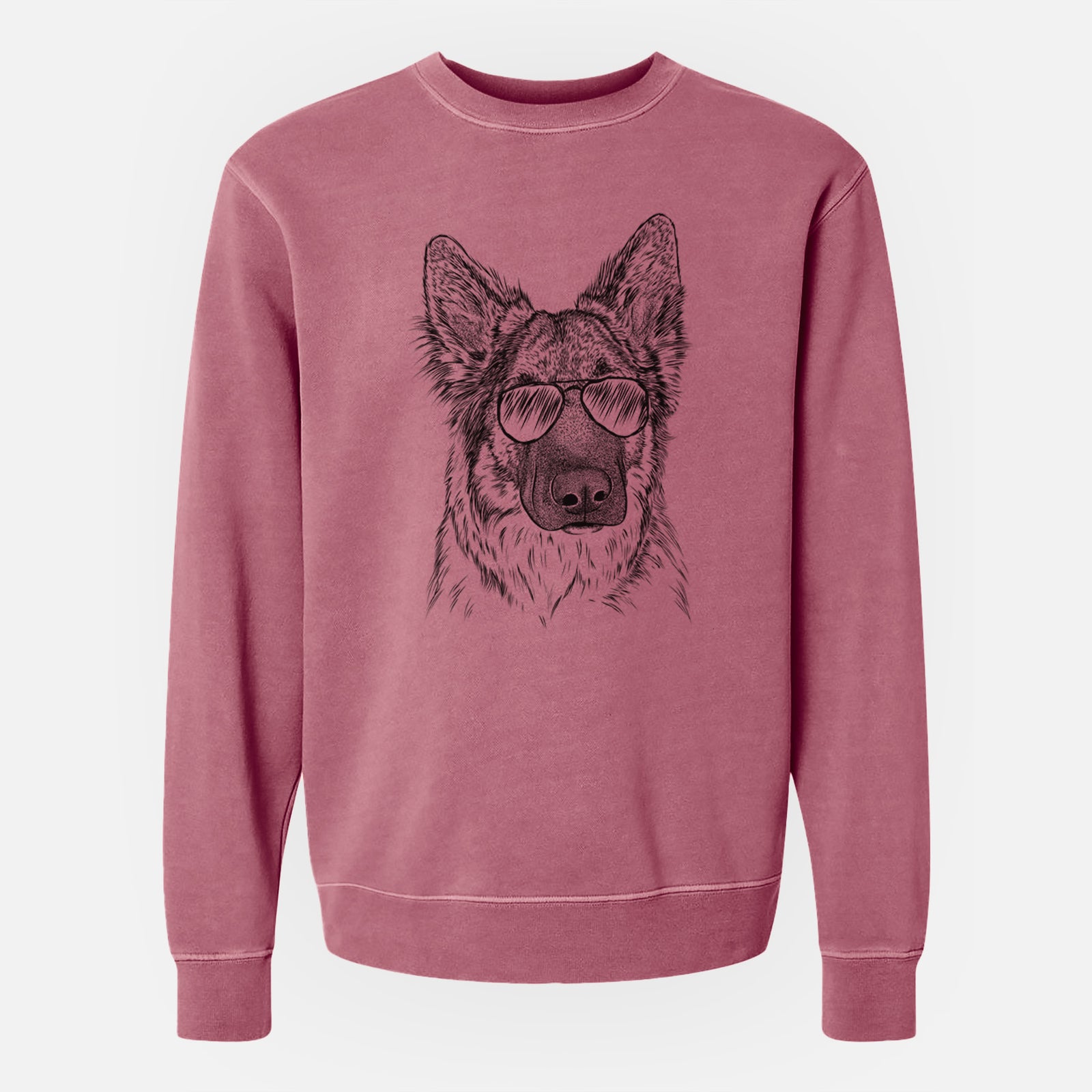 Aviator Geddy the Shiloh Shepherd - Unisex Pigment Dyed Crew Sweatshirt