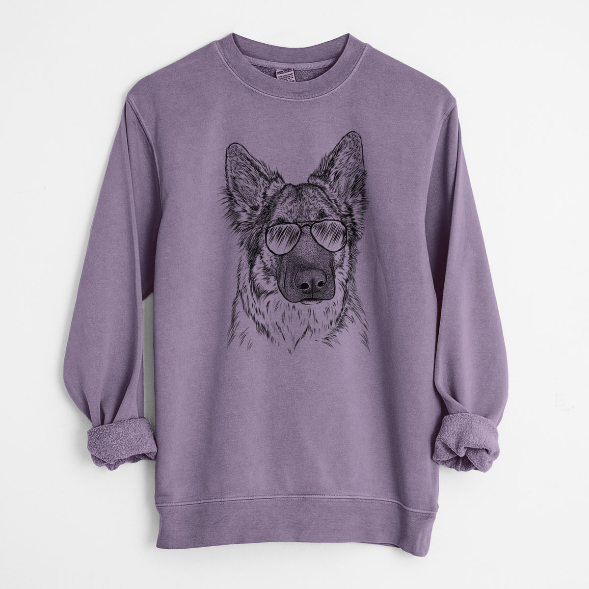 Aviator Geddy the Shiloh Shepherd - Unisex Pigment Dyed Crew Sweatshirt