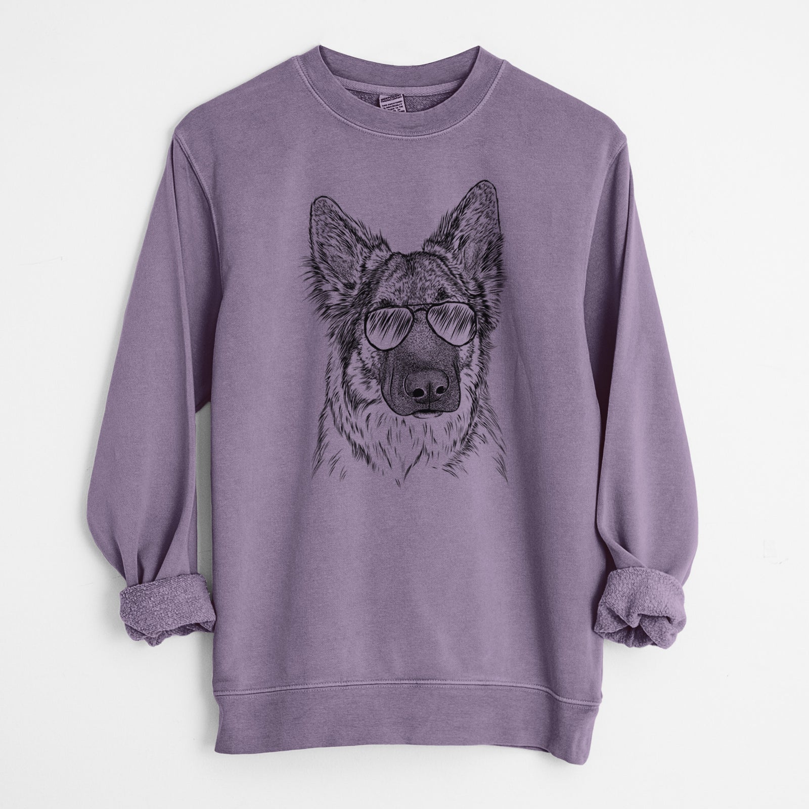 Aviator Geddy the Shiloh Shepherd - Unisex Pigment Dyed Crew Sweatshirt