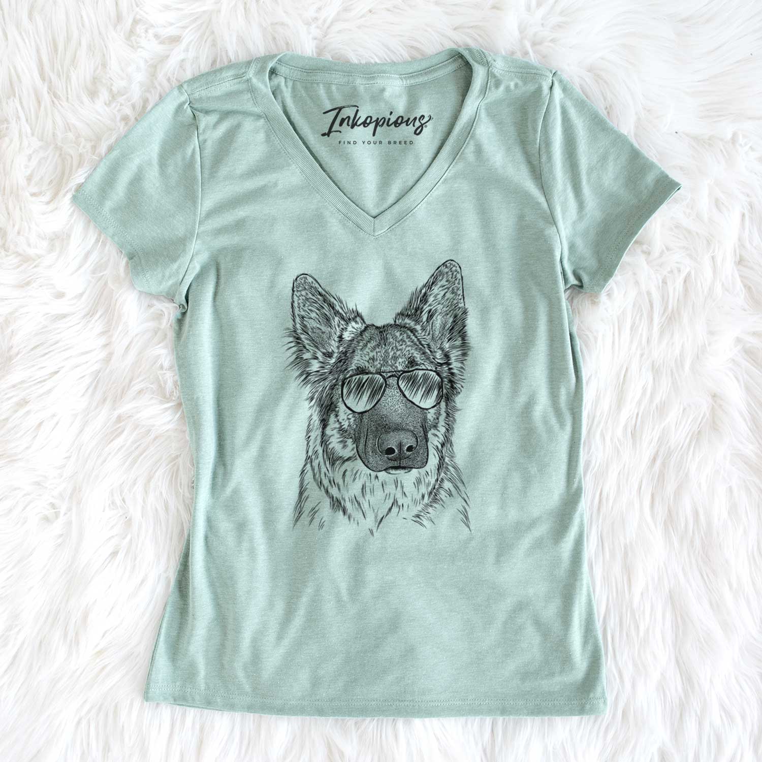 Aviator Geddy the Shiloh Shepherd - Women's V-neck Shirt