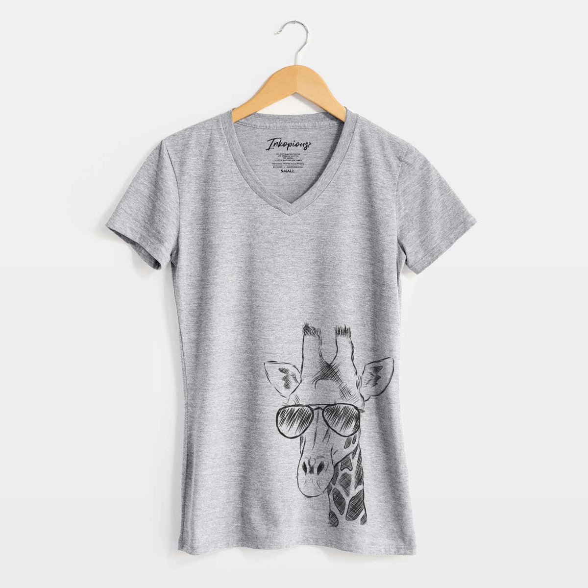 Aviator Geoffrey the Giraffe - Women&#39;s V-neck Shirt
