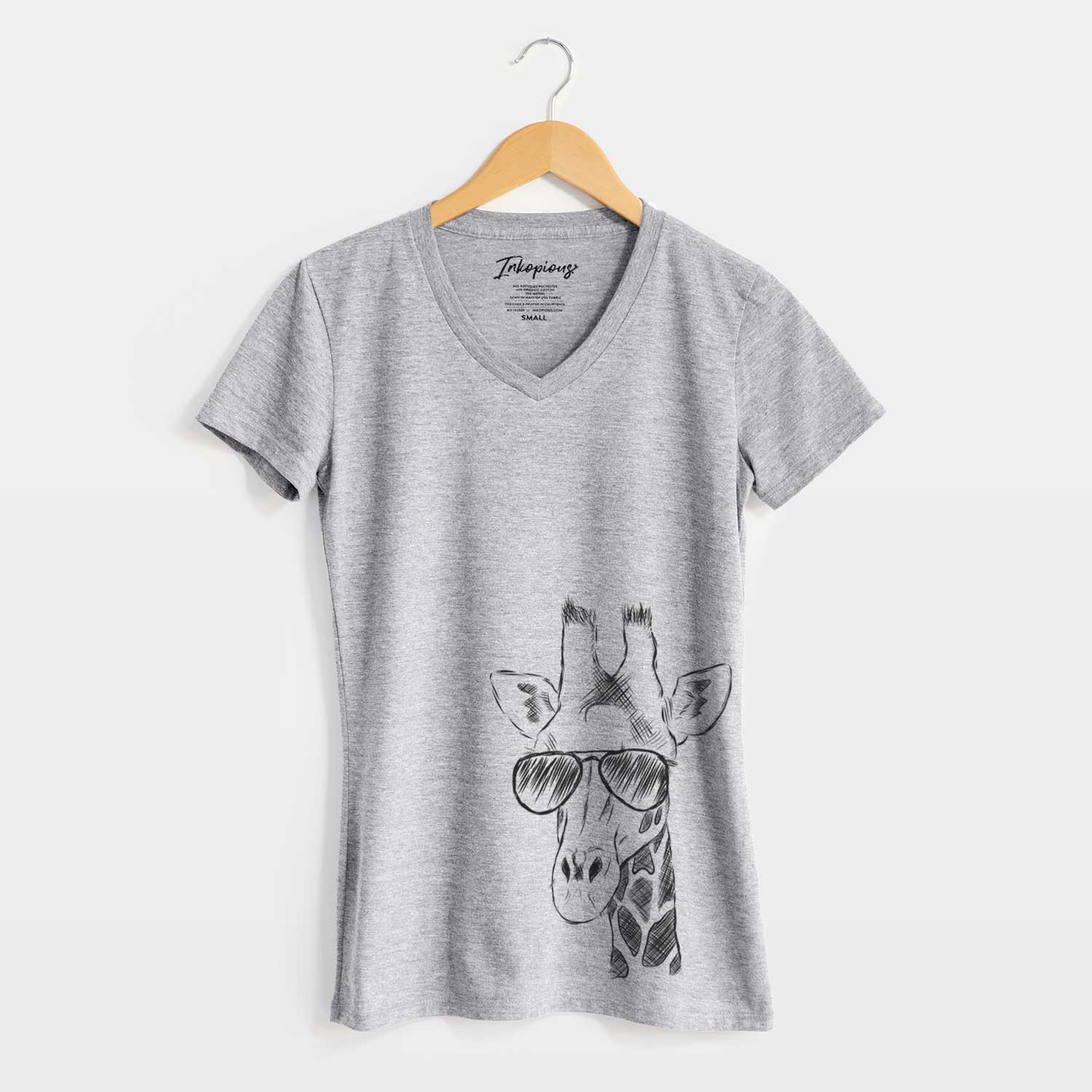 Aviator Geoffrey the Giraffe - Women's V-neck Shirt