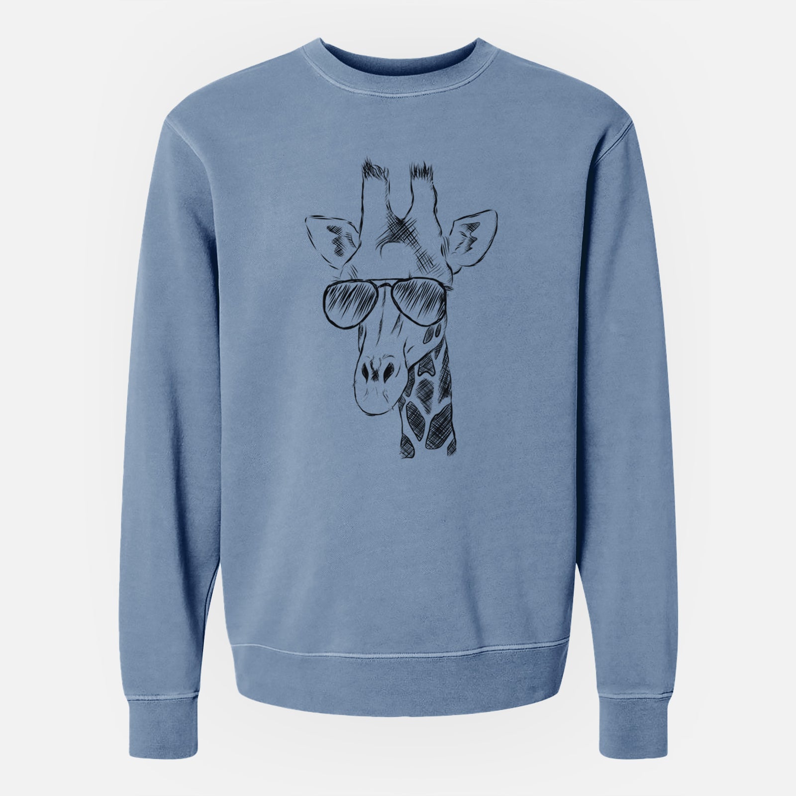 Aviator Geoffrey the Giraffe - Unisex Pigment Dyed Crew Sweatshirt