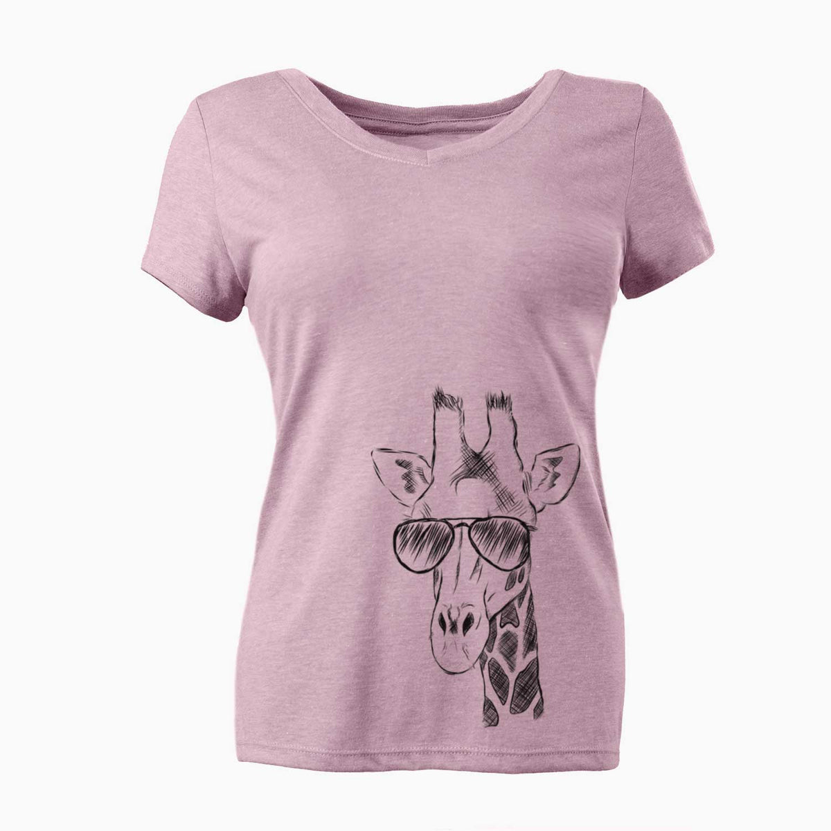 Aviator Geoffrey the Giraffe - Women's V-neck Shirt