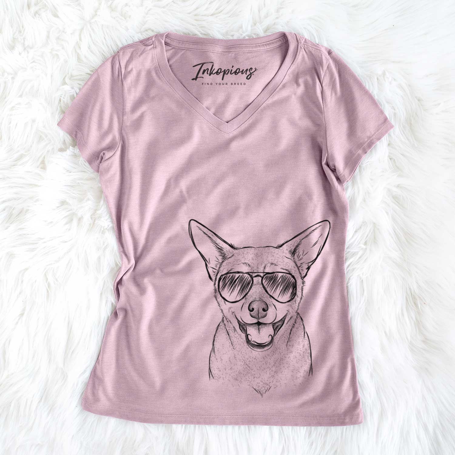 Georgie the Chiweenie - Women's V-neck Shirt