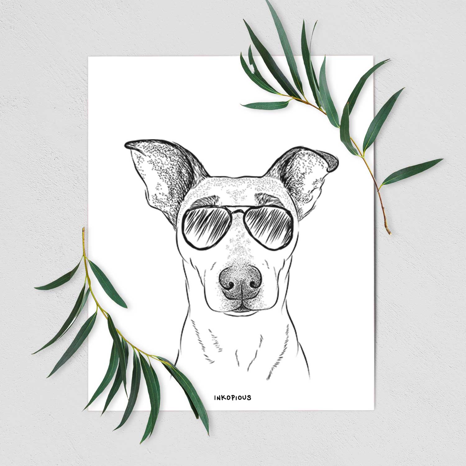 Georgie Rat the Terrier Mix Art Print