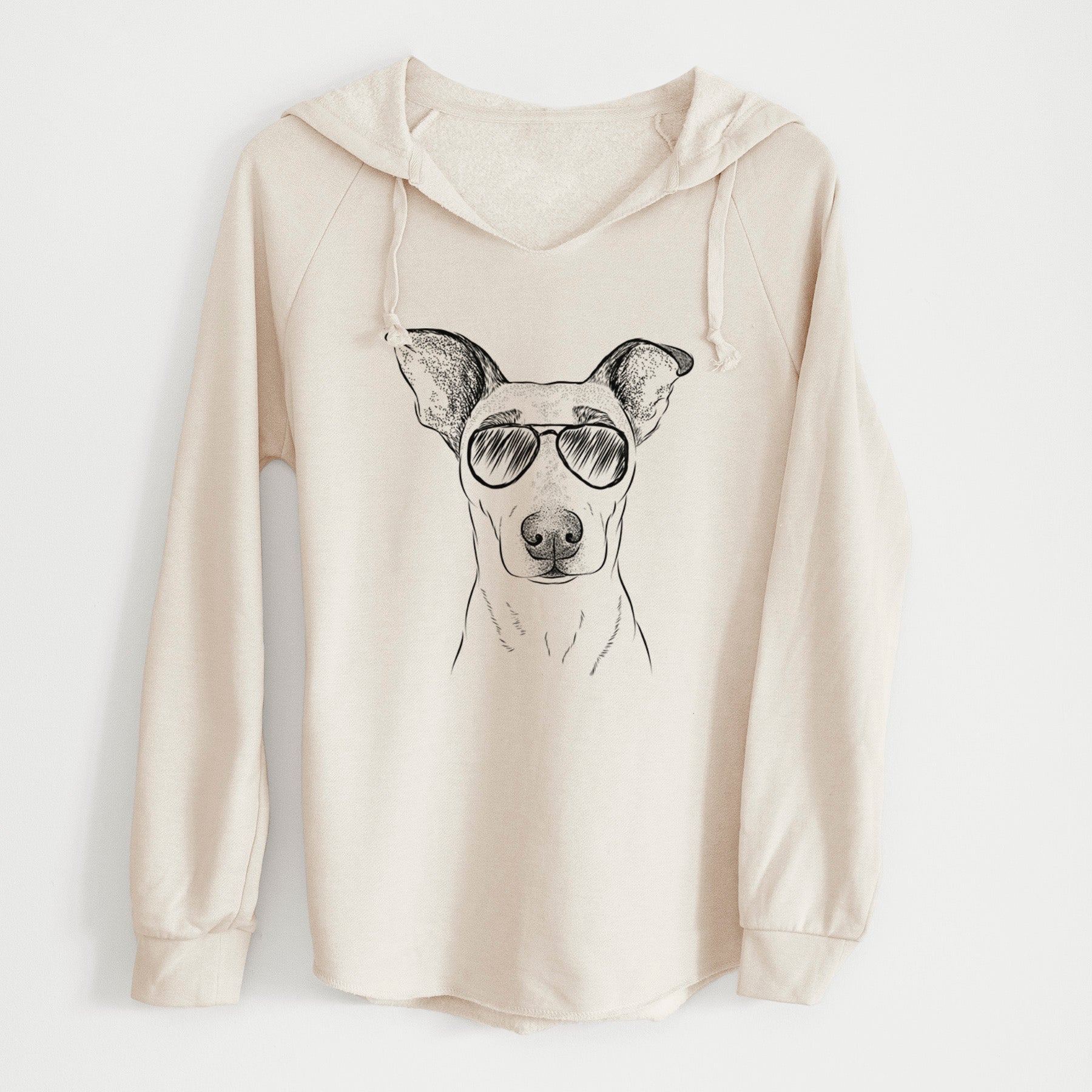 Aviator Georgie Rat the Terrier Mix - Cali Wave Hooded Sweatshirt