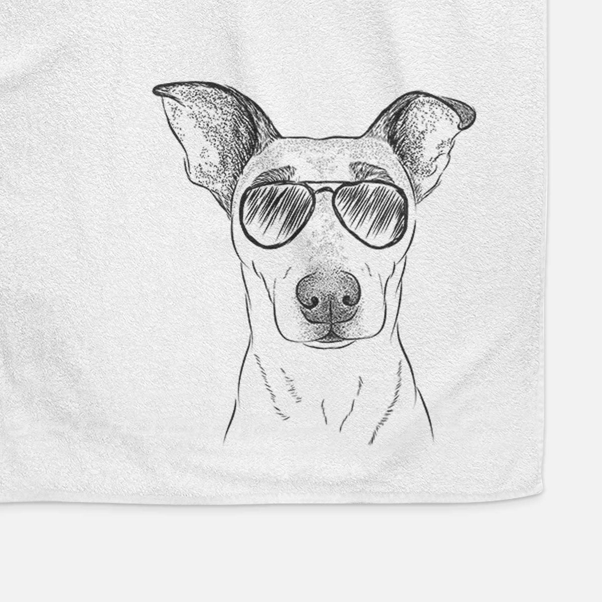 Georgie Rat the Terrier Mix Decorative Hand Towel