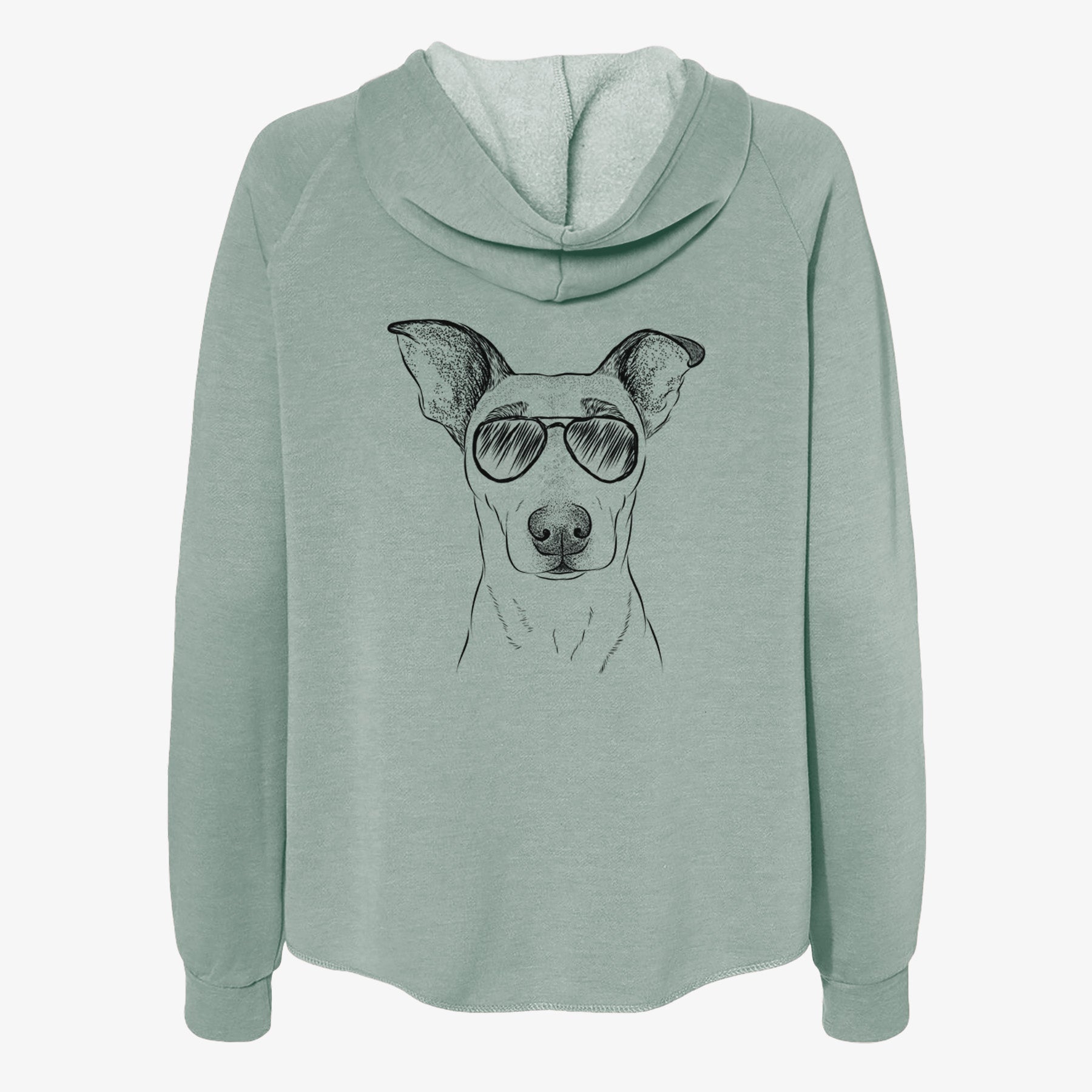 Georgie Rat the Terrier Mix - Women's Cali Wave Zip-Up Sweatshirt