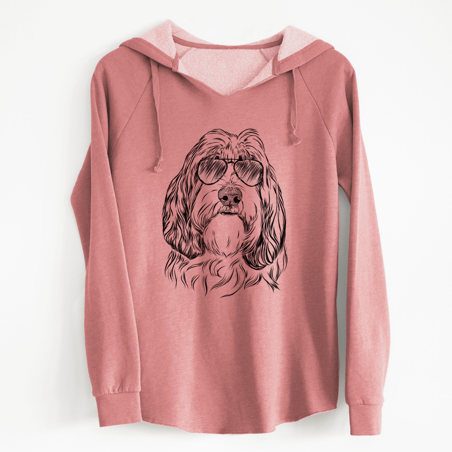 Aviator Gerard the Petit Basset Griffon Vendeen - Cali Wave Hooded Sweatshirt