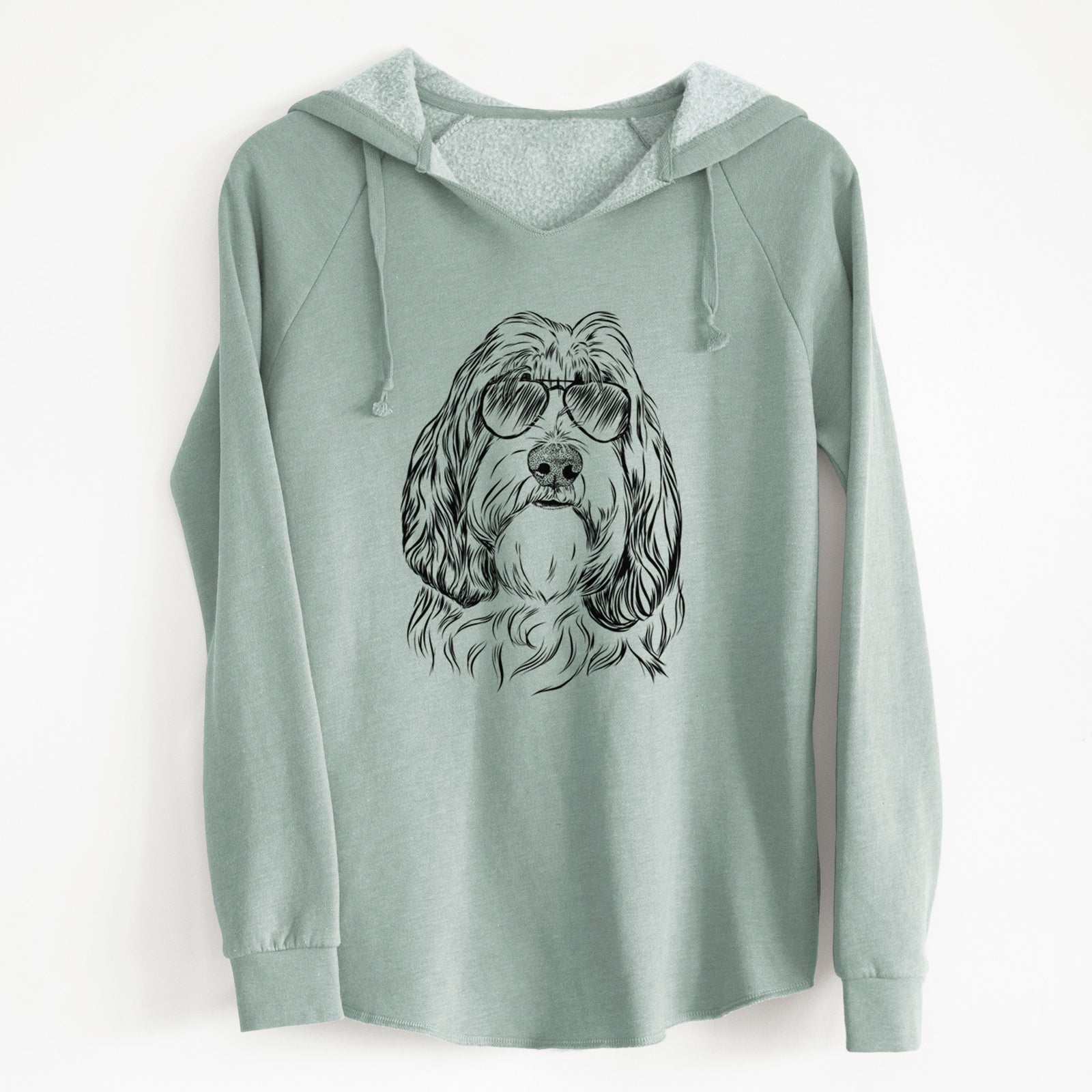 Aviator Gerard the Petit Basset Griffon Vendeen - Cali Wave Hooded Sweatshirt