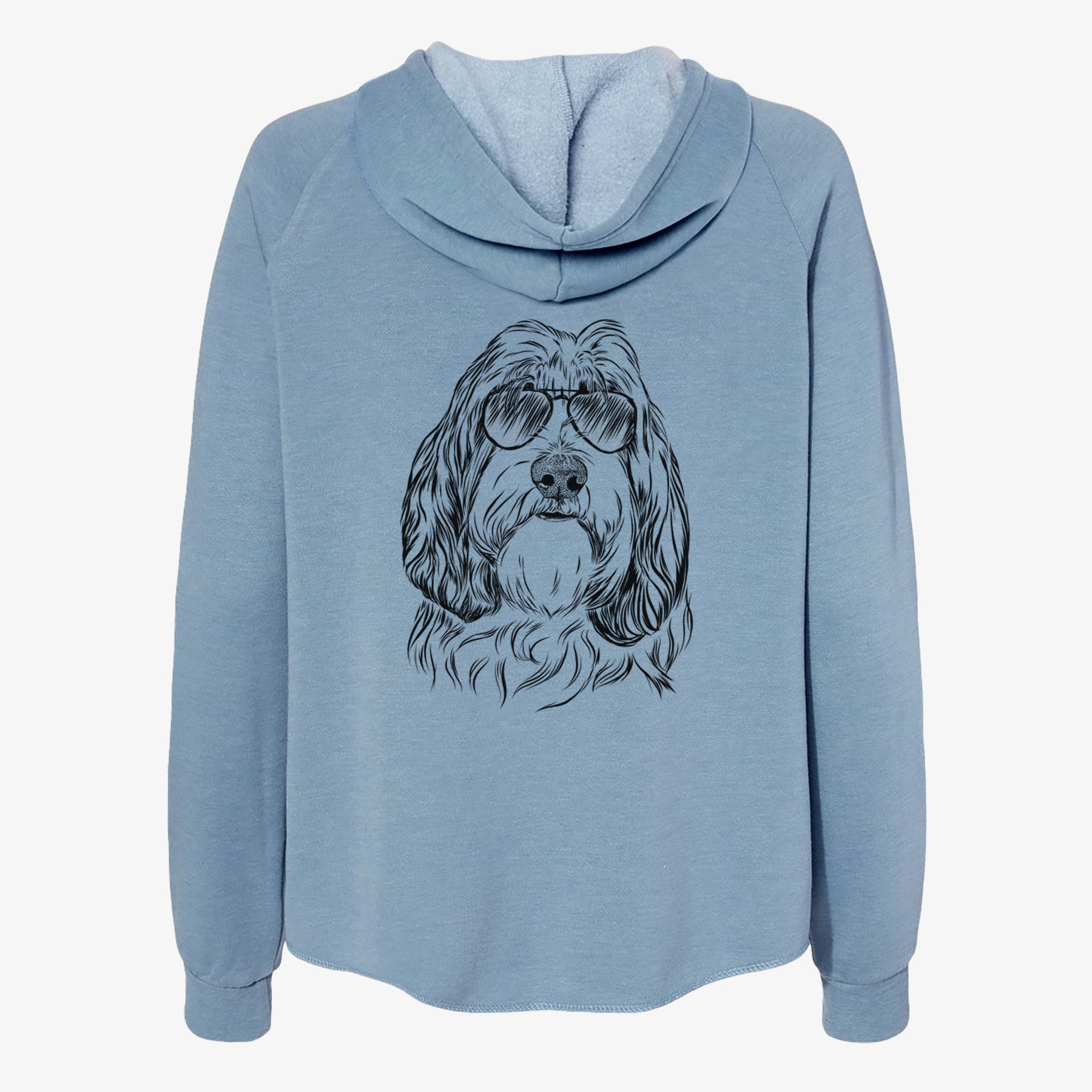 Gerard the Petit Basset Griffon Vendeen - Women's Cali Wave Zip-Up Sweatshirt