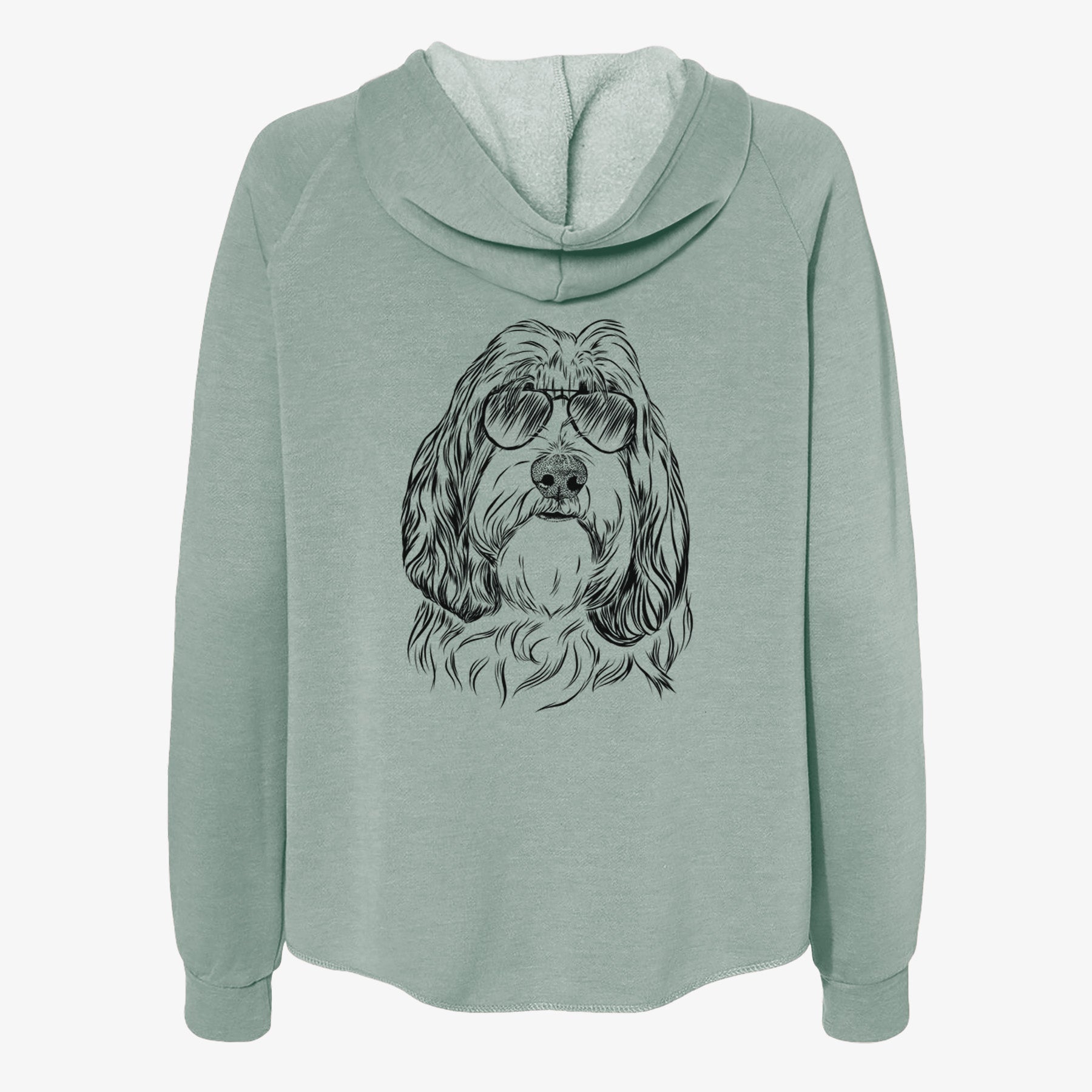 Gerard the Petit Basset Griffon Vendeen - Women's Cali Wave Zip-Up Sweatshirt