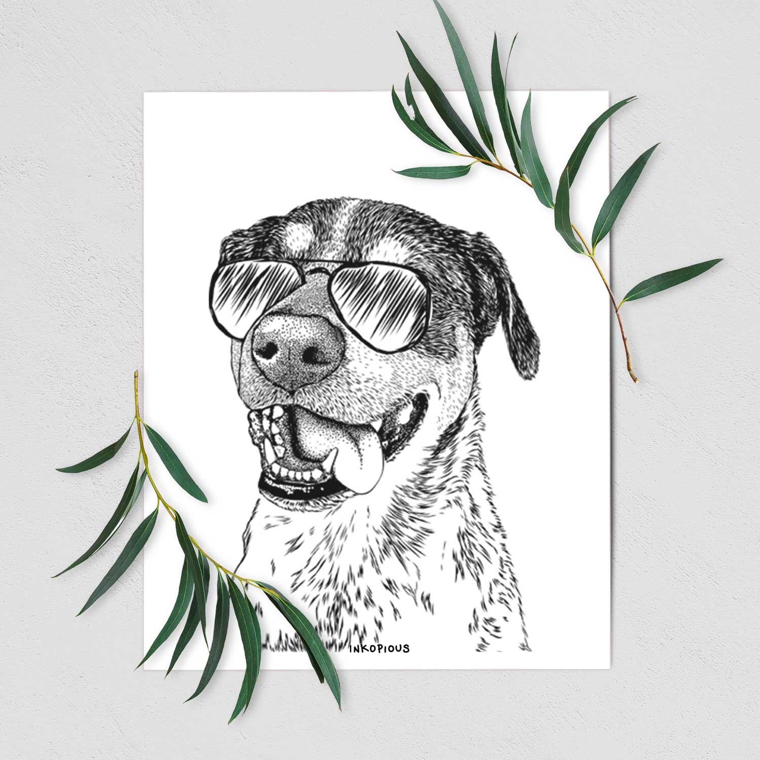 Gerti the Mixed Breed Art Print