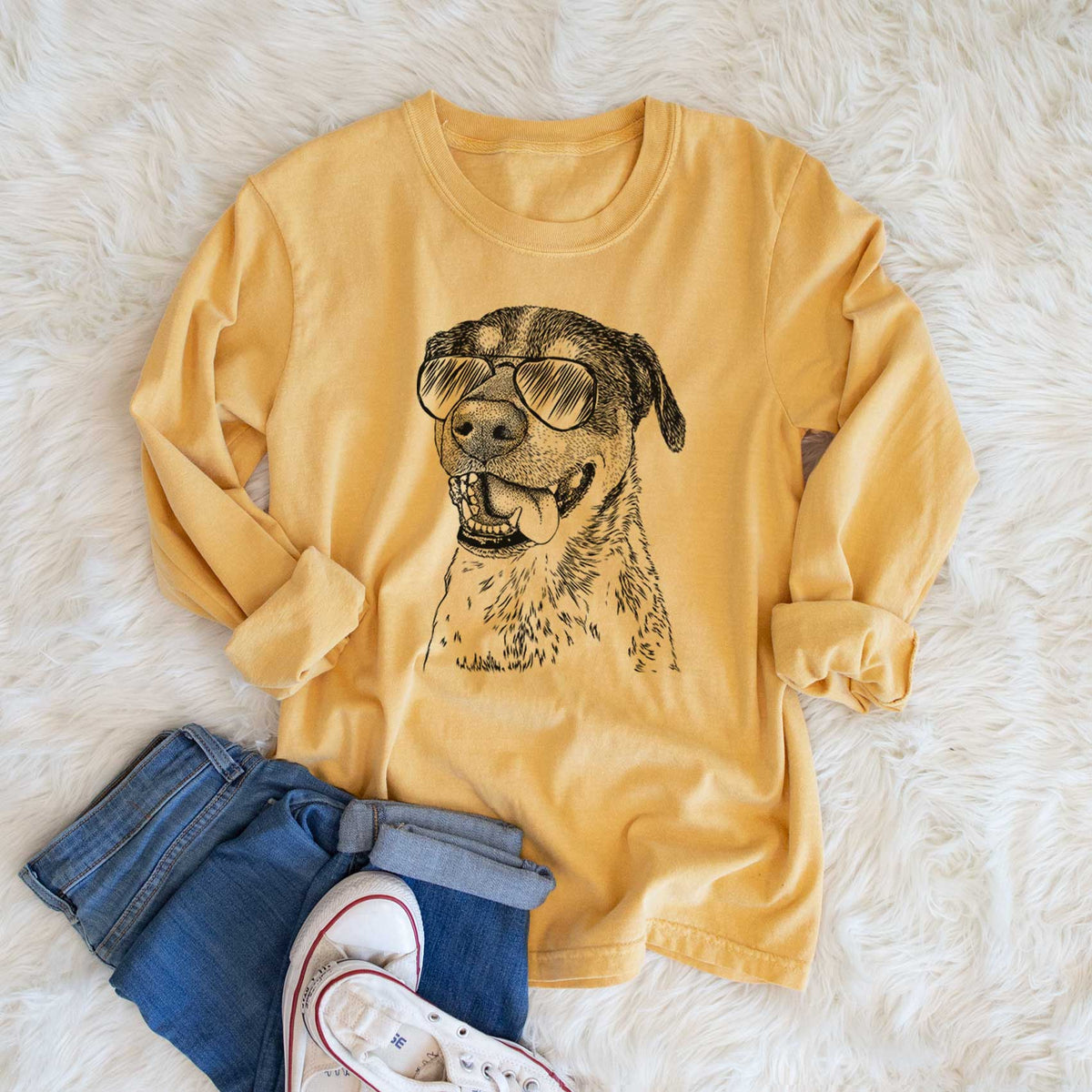 Aviators Gerti the Mixed Breed - Heavyweight 100% Cotton Long Sleeve